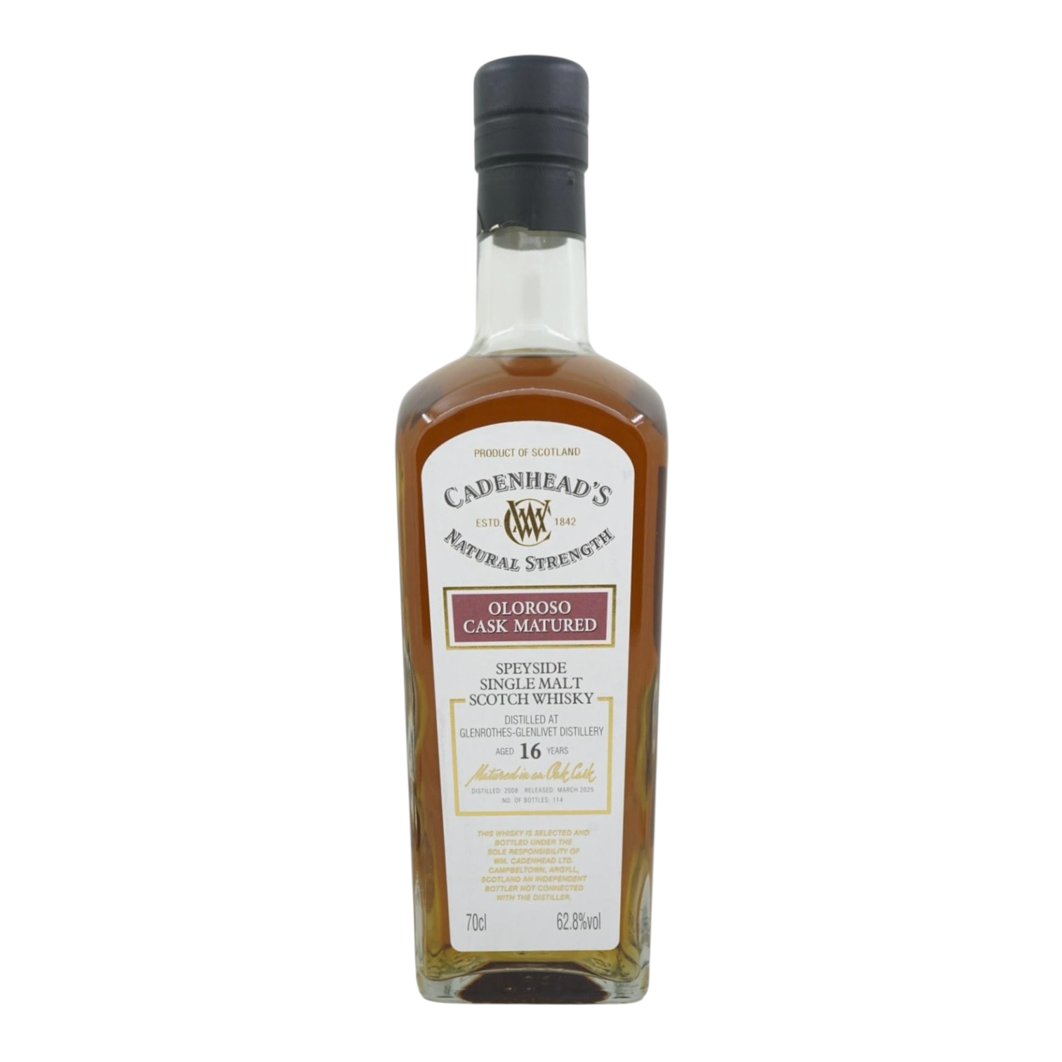 Glenrothes 2008/2025 16 Year Old Oloroso Cask Matured Authentic Collection Cadenhead's