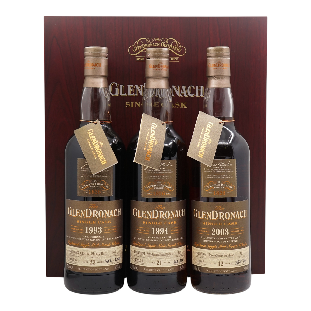 Glendronach Single Cask Exclusive Taiwan Collection 1993/1994/2003