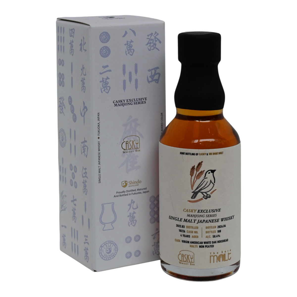 Shindo 2022/2026 4 Year Old Mahjong Series - “一索” Bottled for Casky, RareMalt #10226 200ml