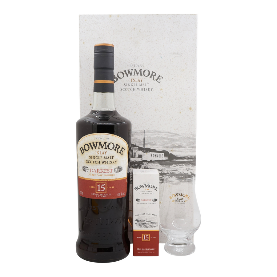 Bowmore 15 Year Old Darkest Gift Set