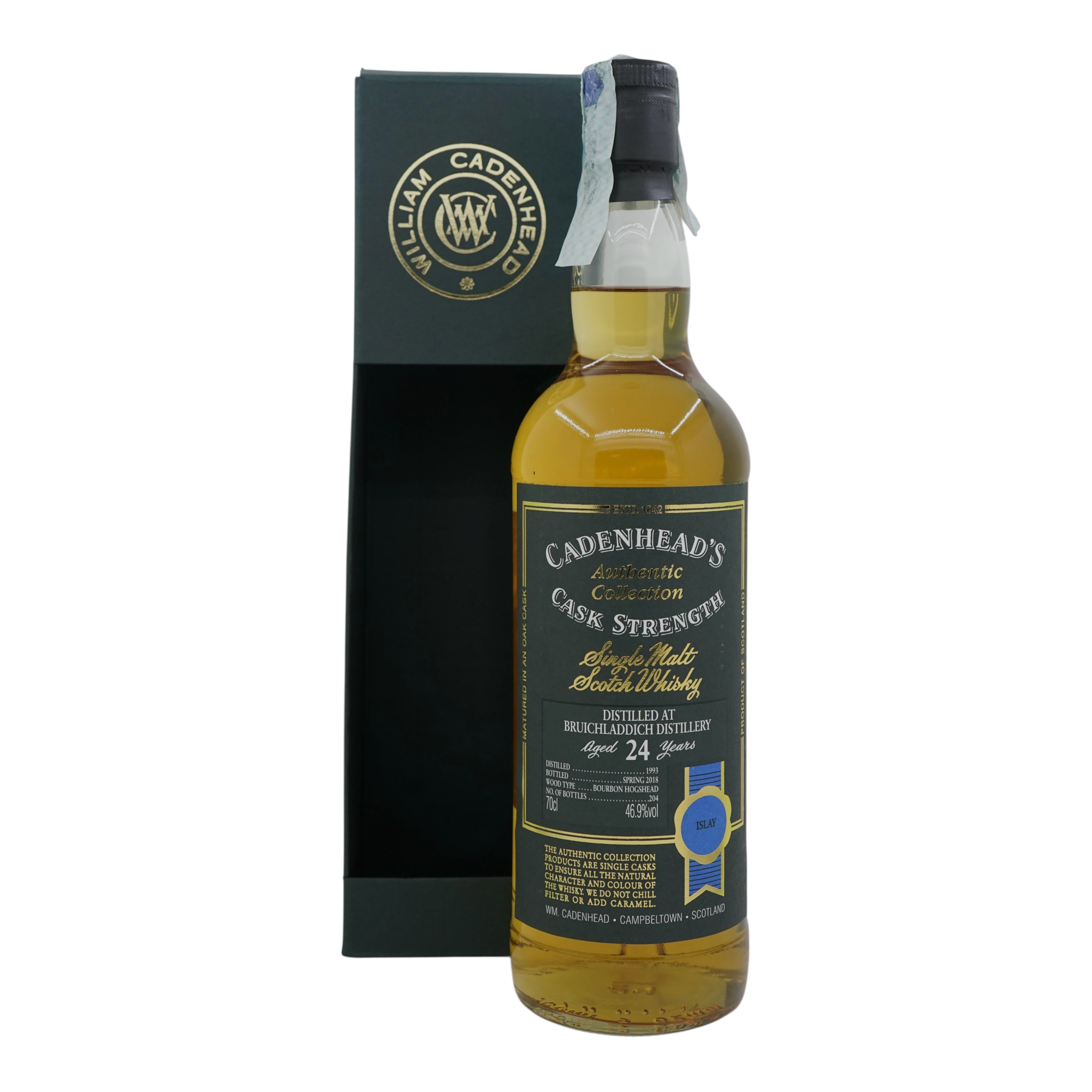 Bruichladdich 1993/2018 24 Year Old Authentic Collection Cadenhead's 46.9%