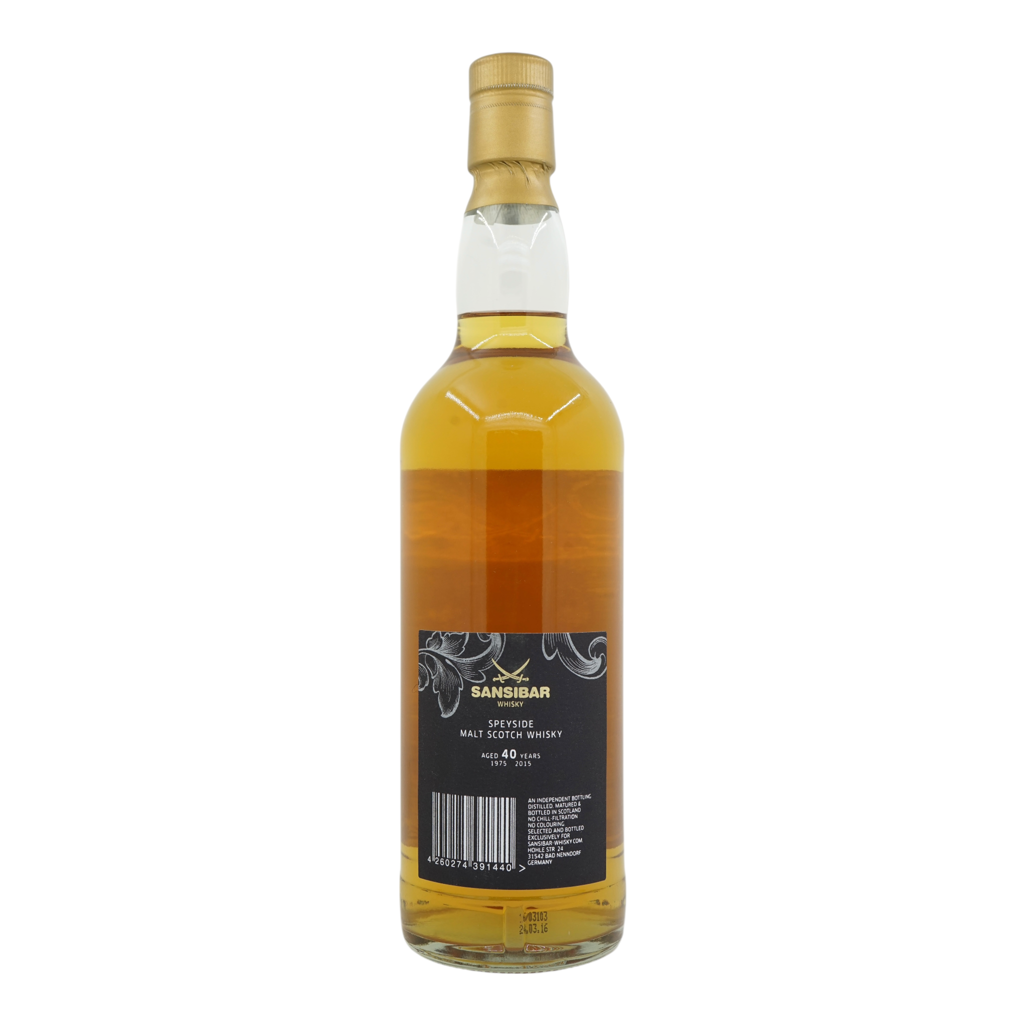 Speyside Region Malt 1975/2015 40 Year Old Sansibar