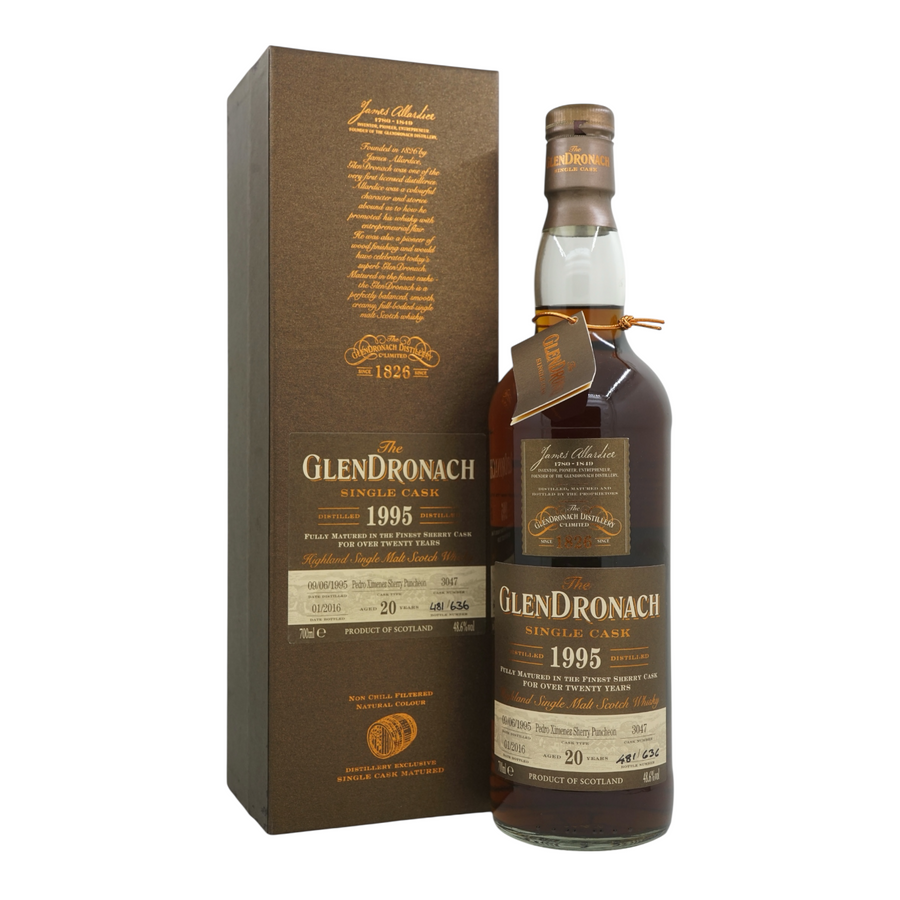 Glendronach 1995/2016 20 Year Old Pedro Ximénez Sherry Puncheon Single Cask - Batch 13 #3047