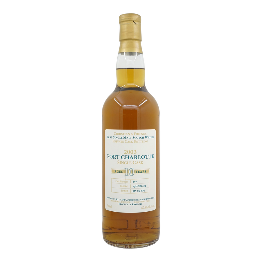 Port Charlotte 2003/2014 10 Year Old Private Cask Bottling Bottled for
Christian & Friends Islay Scotch & more #897