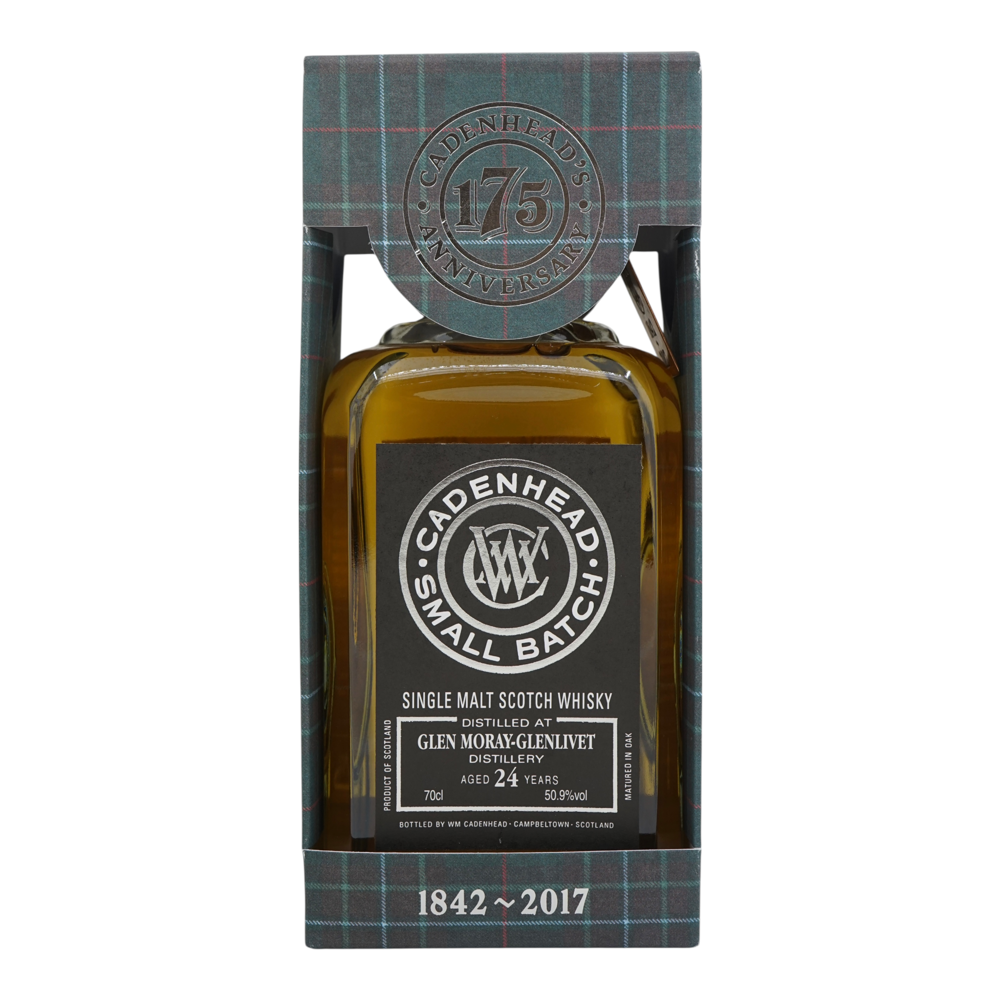 Glen Moray 1992/2017 24 Year Old Small batch Cadenheads 175th Anniversary 50.9%