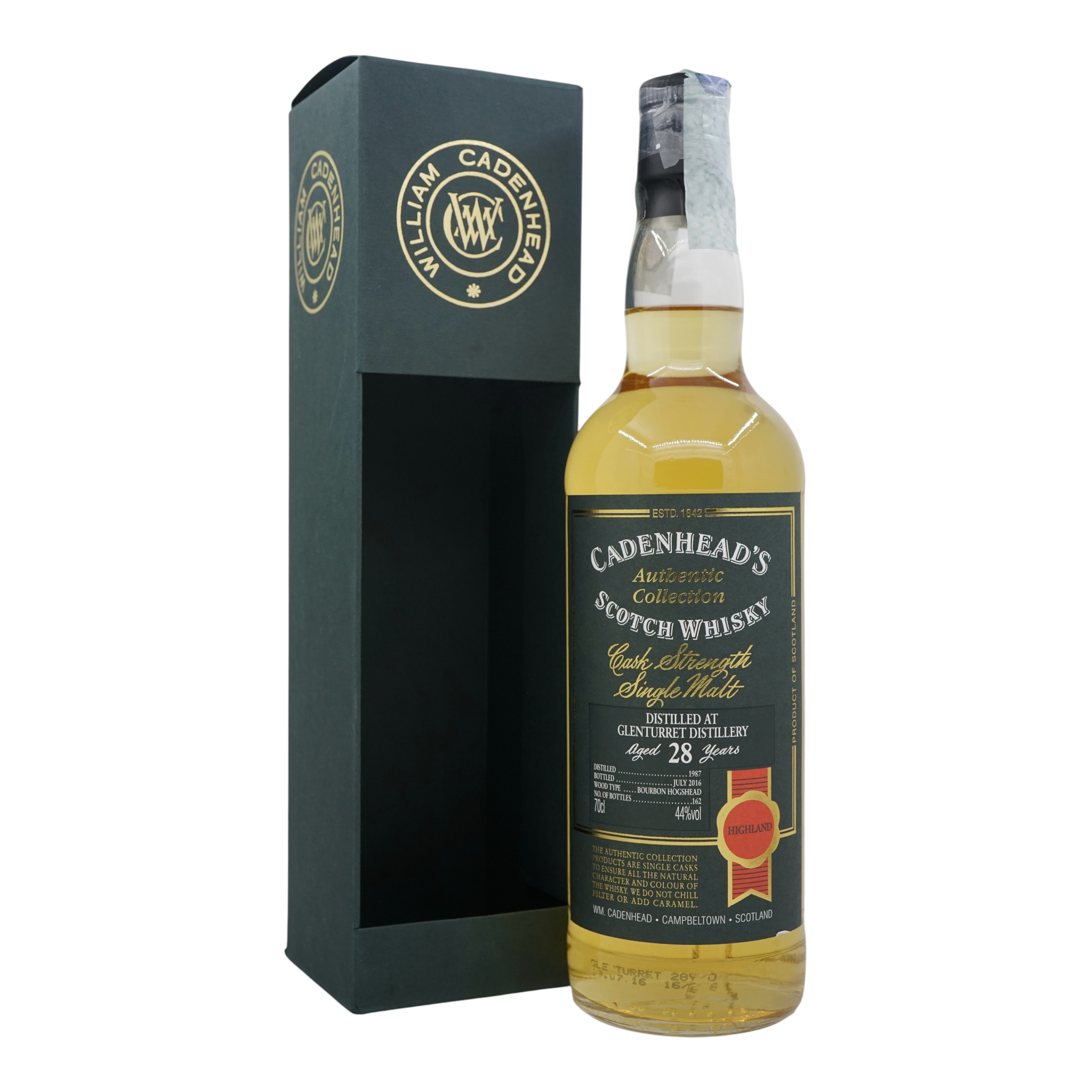 Glenturret 1987/2016 28 Year Old Authentic Collection Cadenhead's 44%