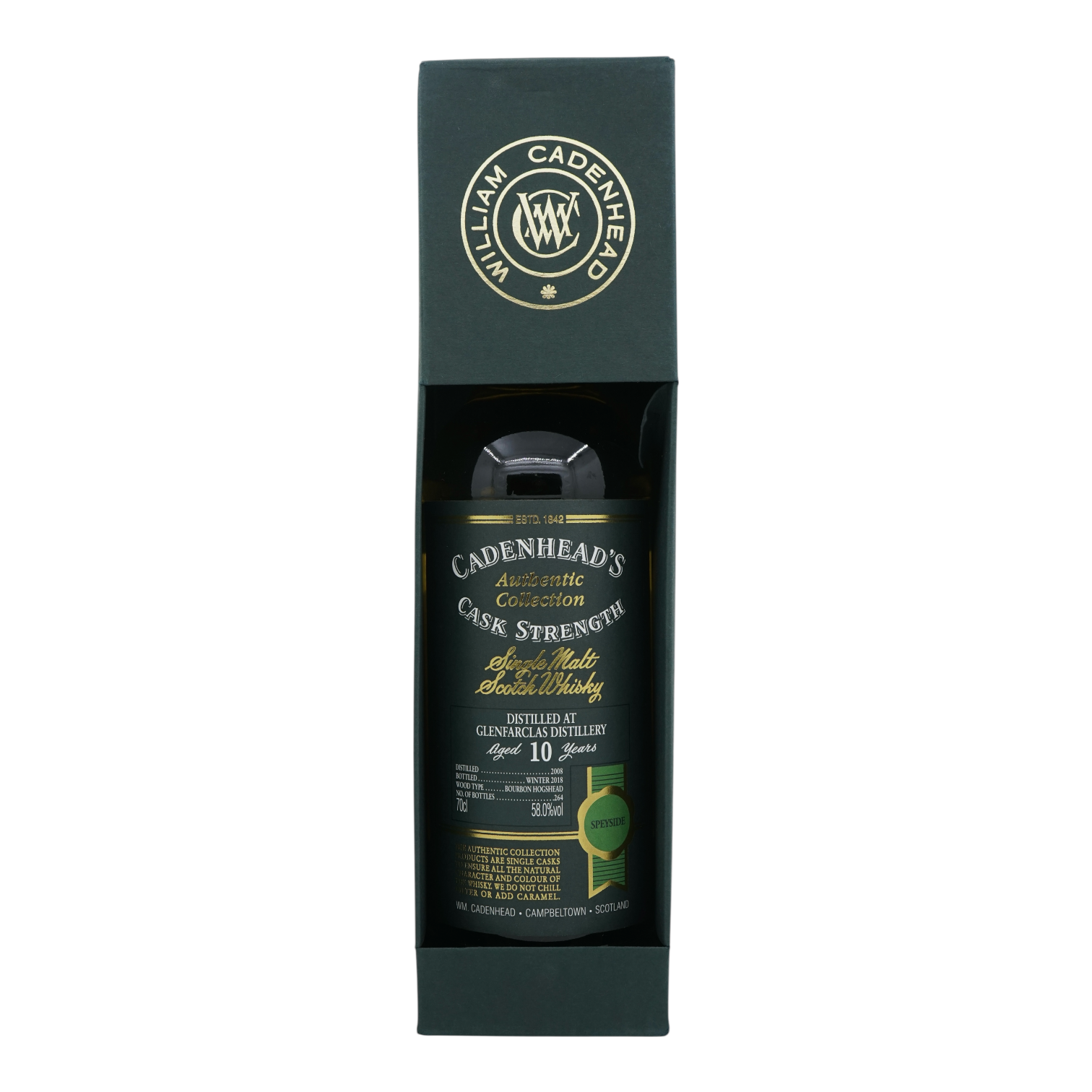 Glenfarclas 2008/2018 10 Year Old Authentic Collection Cadenhead's 58%