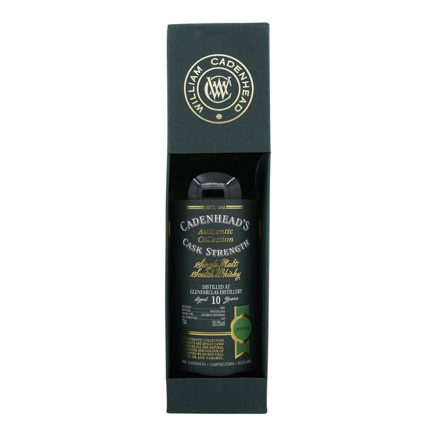 Glenfarclas 2008/2018 10 Year Old Authentic Collection Cadenhead's 58%