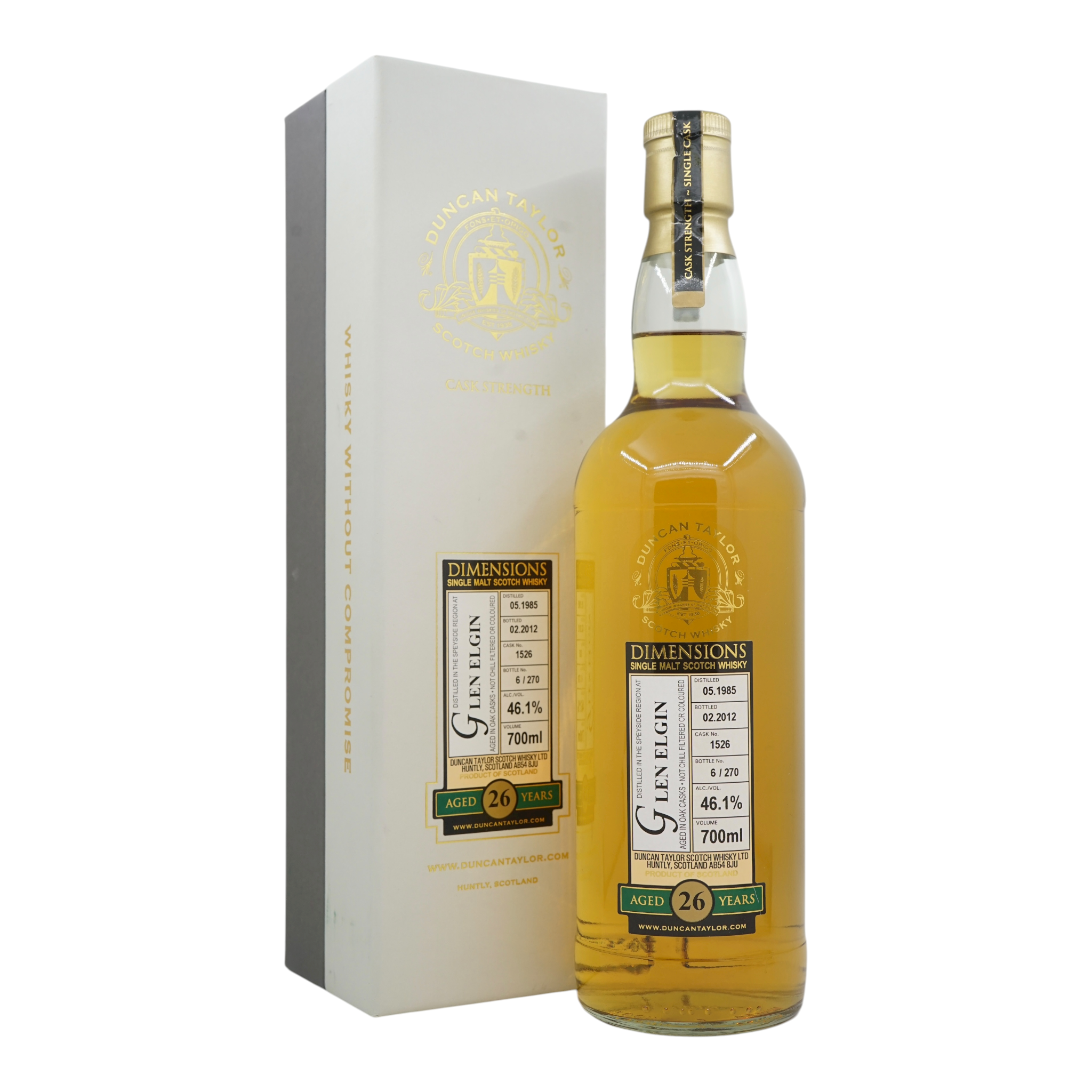 Glen Elgin 1985/2012 26 Year Old Dimensions Duncan Taylor #1526