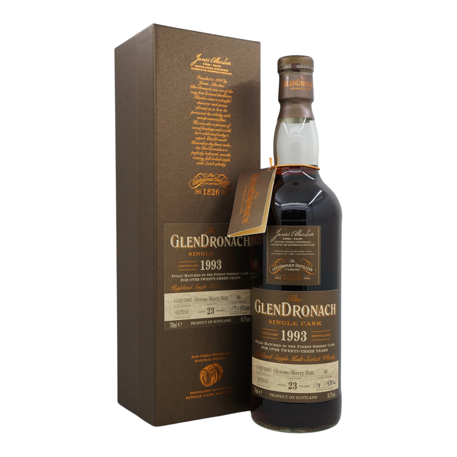 Glendronach 1993/2016 23 Year Old Oloroso Sherry Butt #40