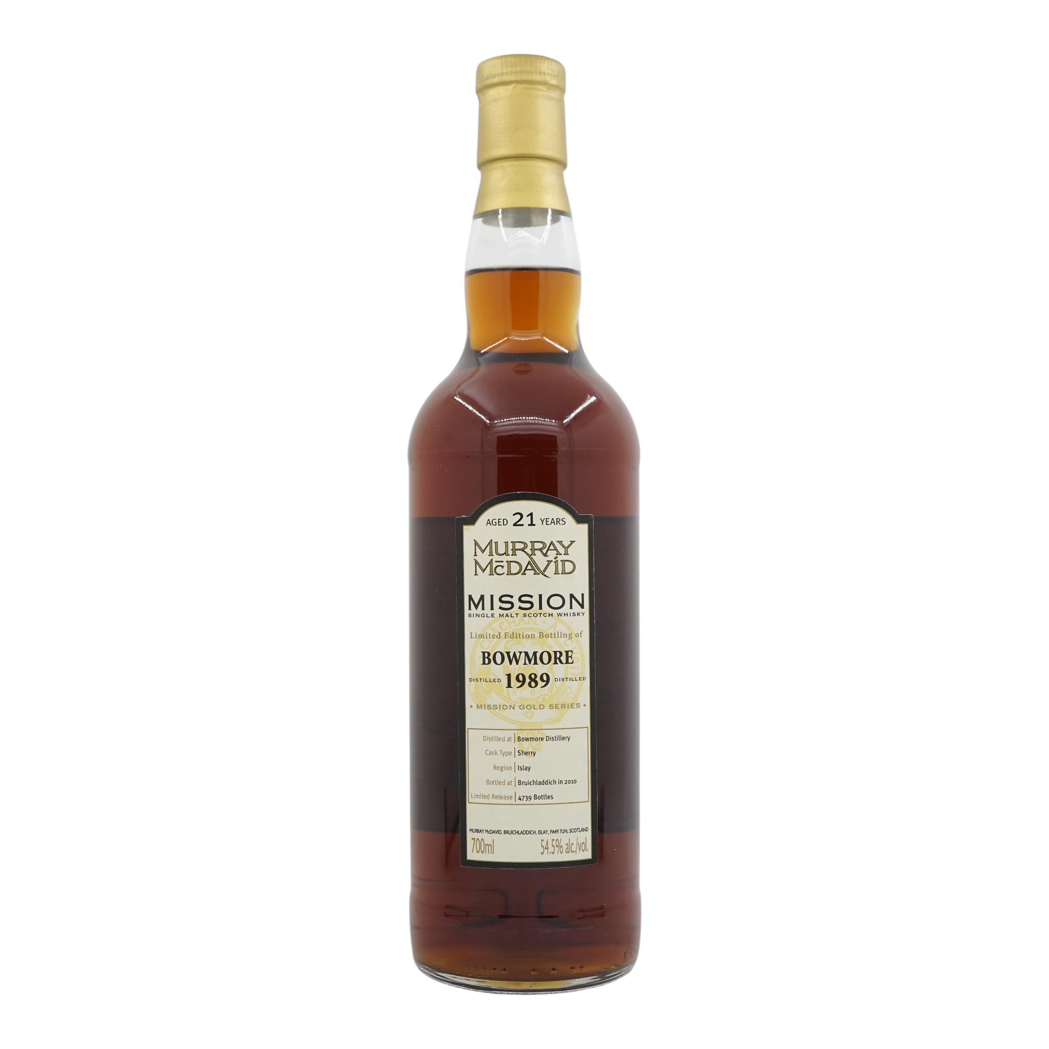 Bowmore 1989/2010 21 Year Old Mission Gold Murray McDavid 54.5%