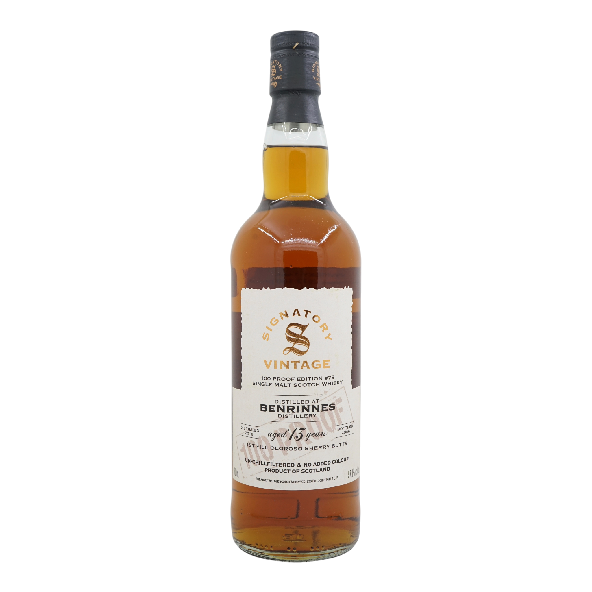 Benrinnes 2012/2026 13 Year Old 100 Proof Edition #78 Signatory Vintage