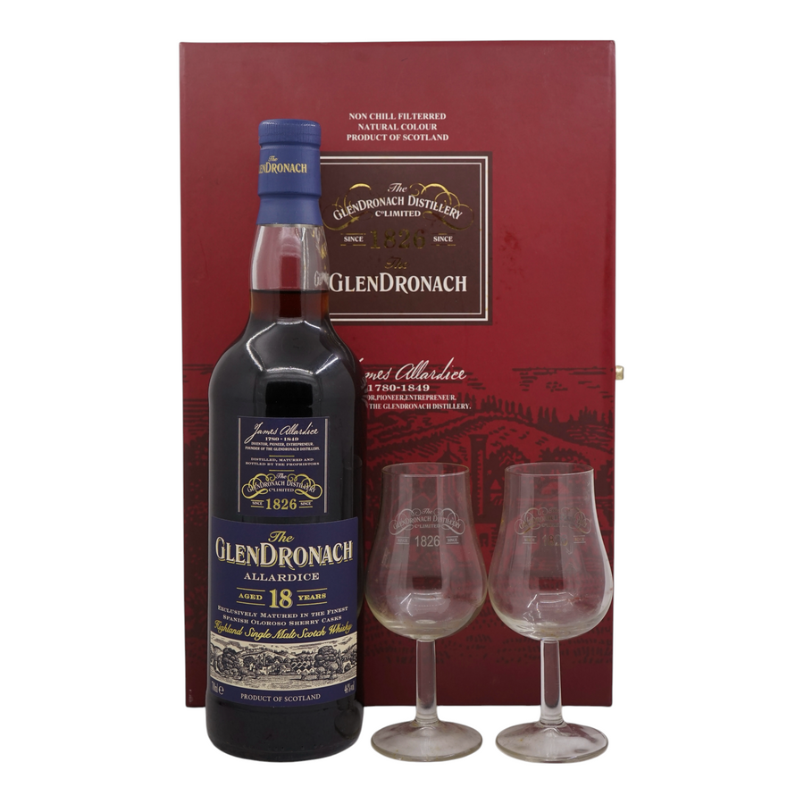 Glendronach 18 Year Old Billy Walker 2017 Gift Set