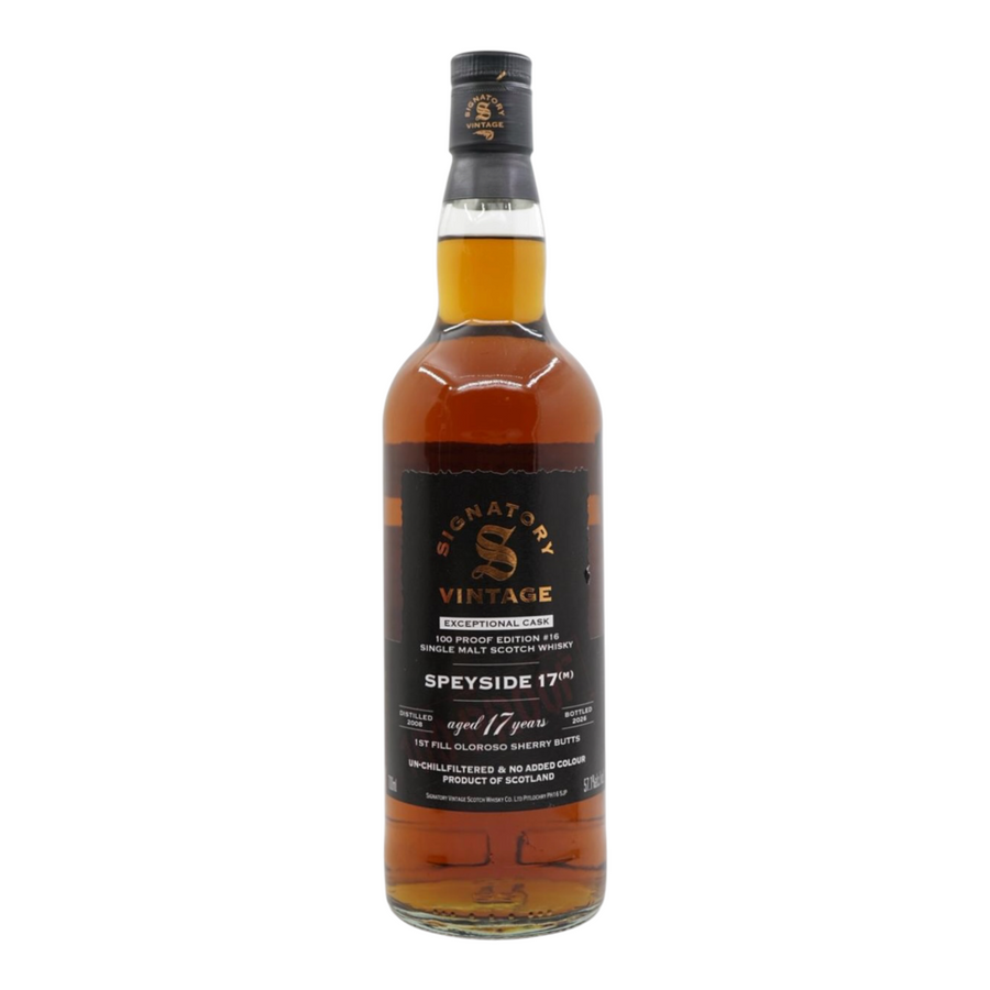 Speyside (M) 2008/2026 17 Year Old 100 Proof Exceptional Cask Signatory Vintage #16
