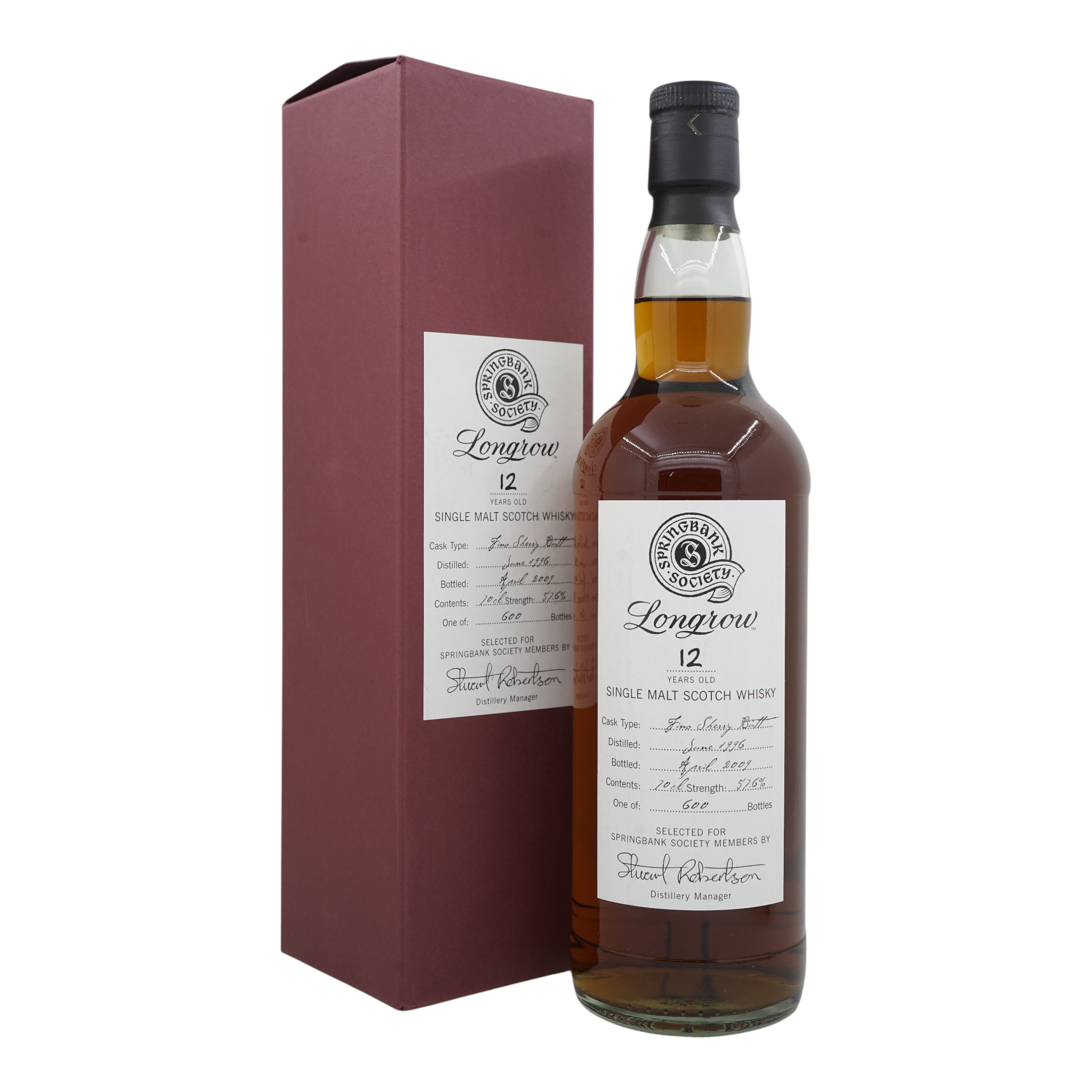 Longrow 1996/2009 12 Year Old Society Bottling Fino Sherry Butt 57.6%