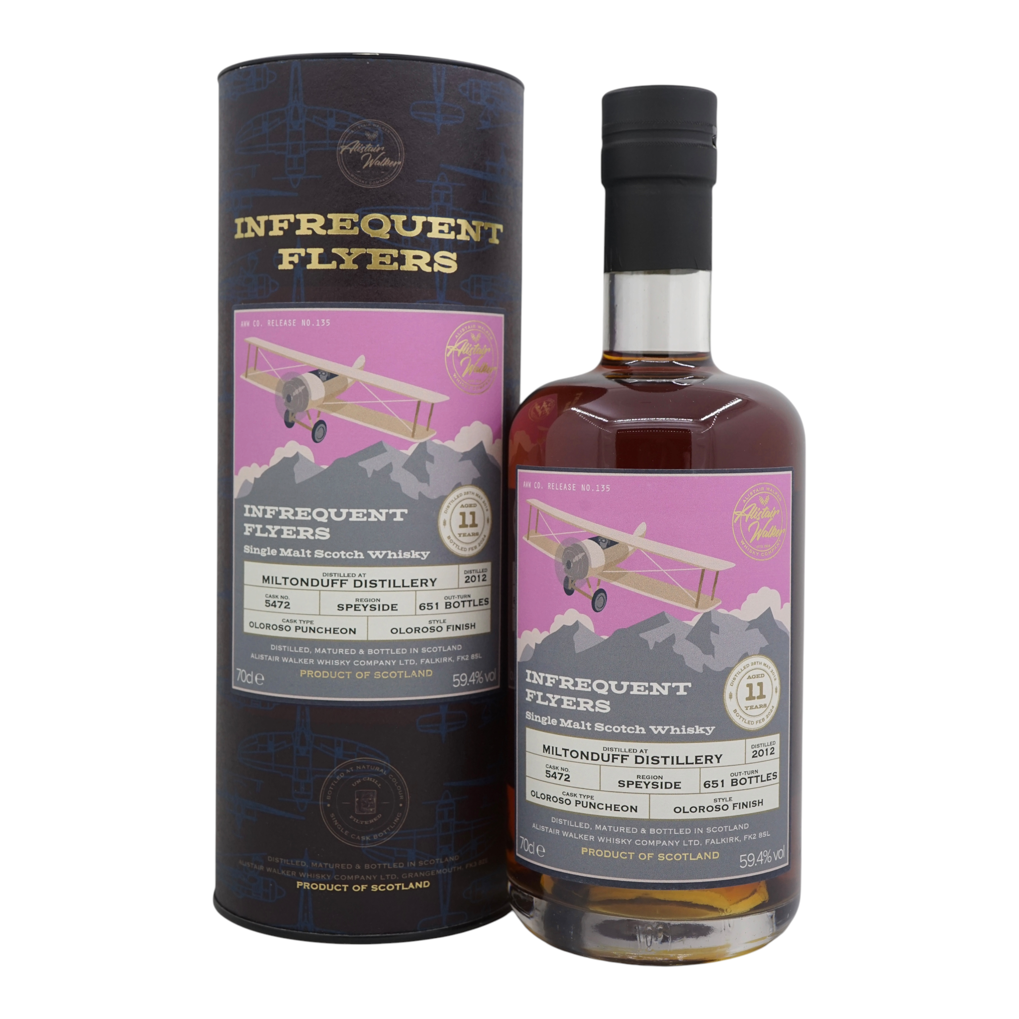 Miltonduff 2012/2024 11 Year Old Infrequent Flyers Alistair Walker Whisky Company no.135 #5472