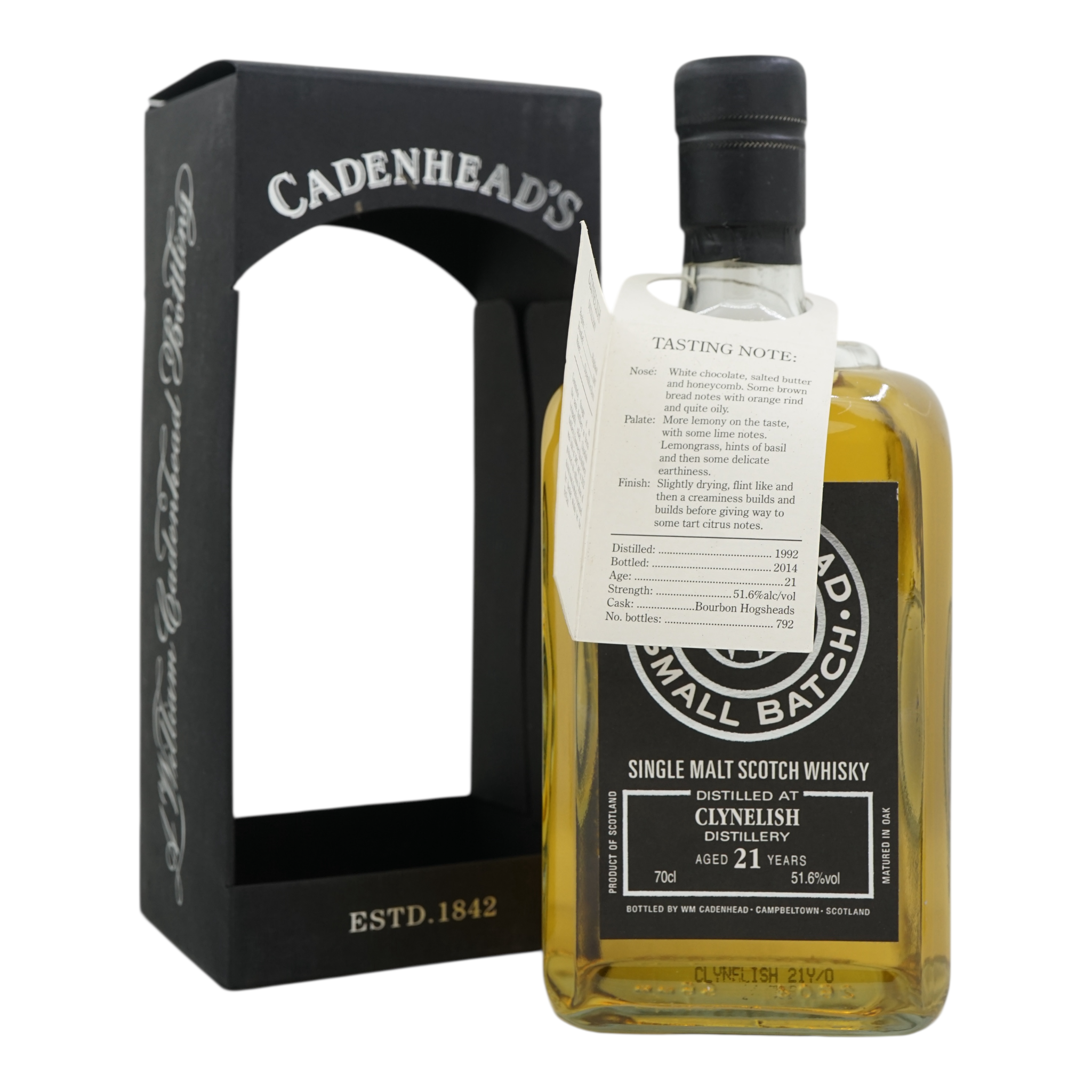 Clynelish 1992/2014 21 Year Old Small Batch Cadenhead's 51.6%