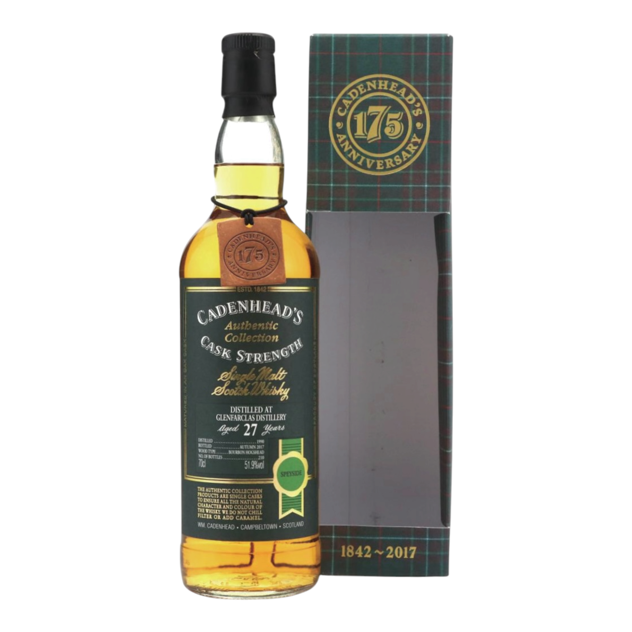 Glenfarclas 1990/2017 27 Year Old Authentic Collection Cadenhead's 51.9%