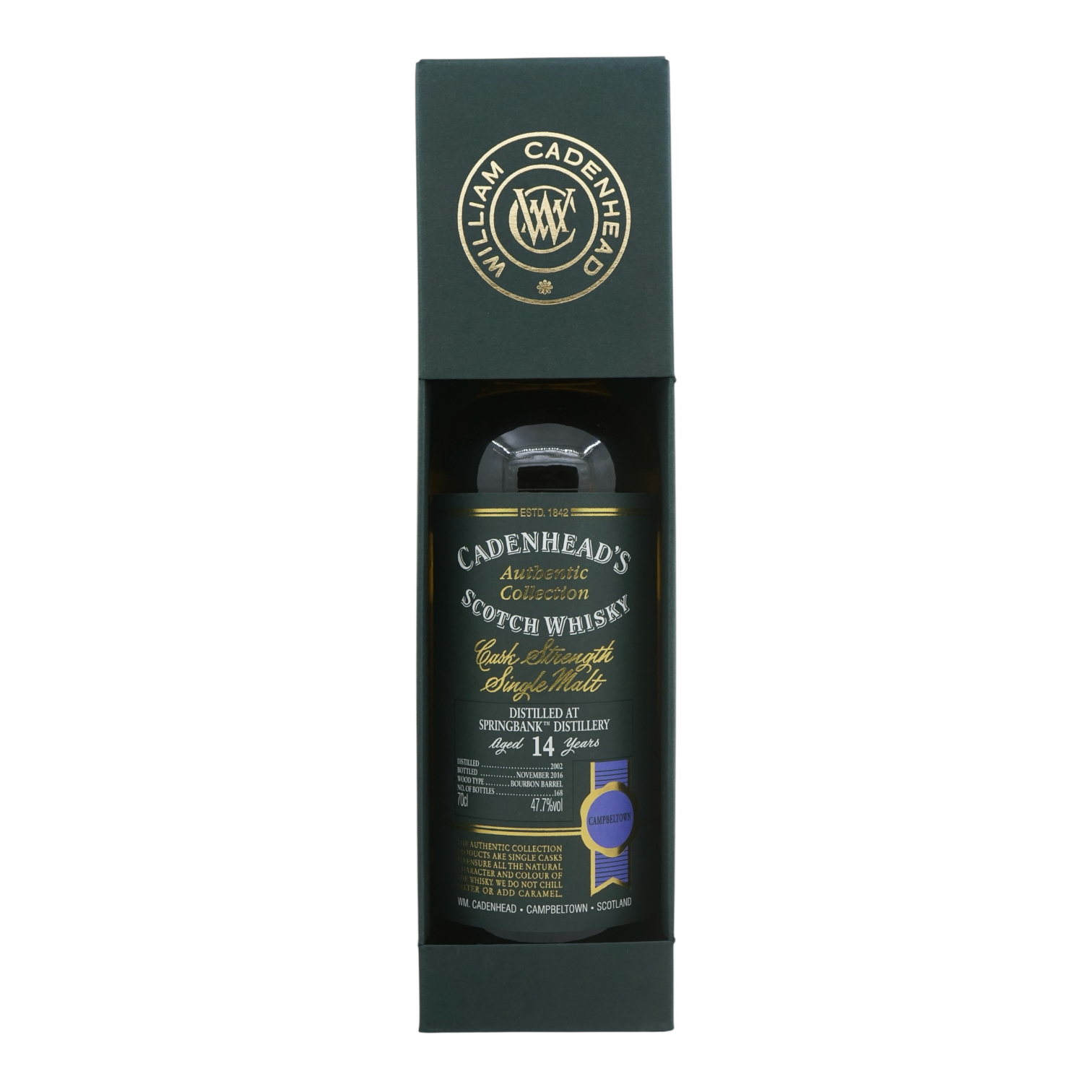 Springbank 2002/2016 14 Year Old Authentic Collection Cadenhead's 47.7%
