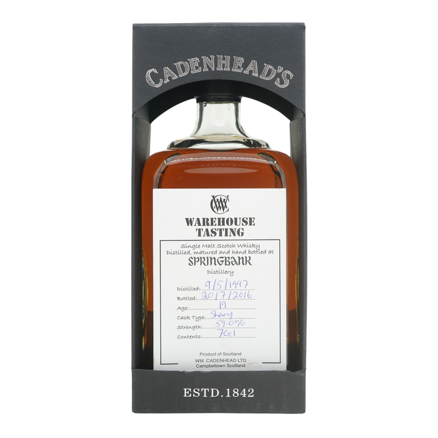 Springbank 1997/206 19 Year Old Warehouse Tasting Hand bottled at Springbank Distillery Cadenhead's