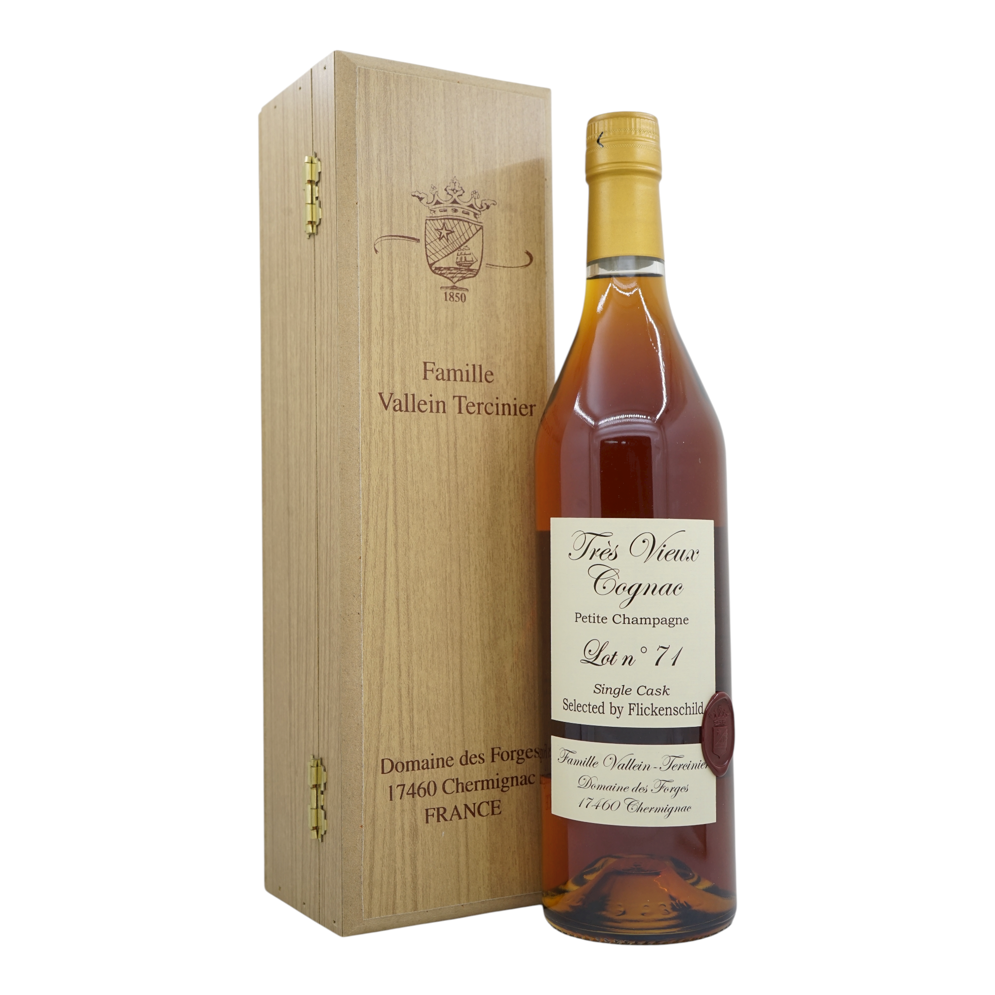 Cognac Vallein Tercinier Lot 71 Petite Champagne for Flickenschild 2024 54.1%