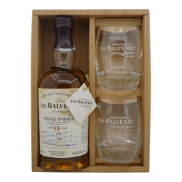 Balvenie 1994/2009 15 Year Old Single Barrel #93 Gift Set w/ two glass