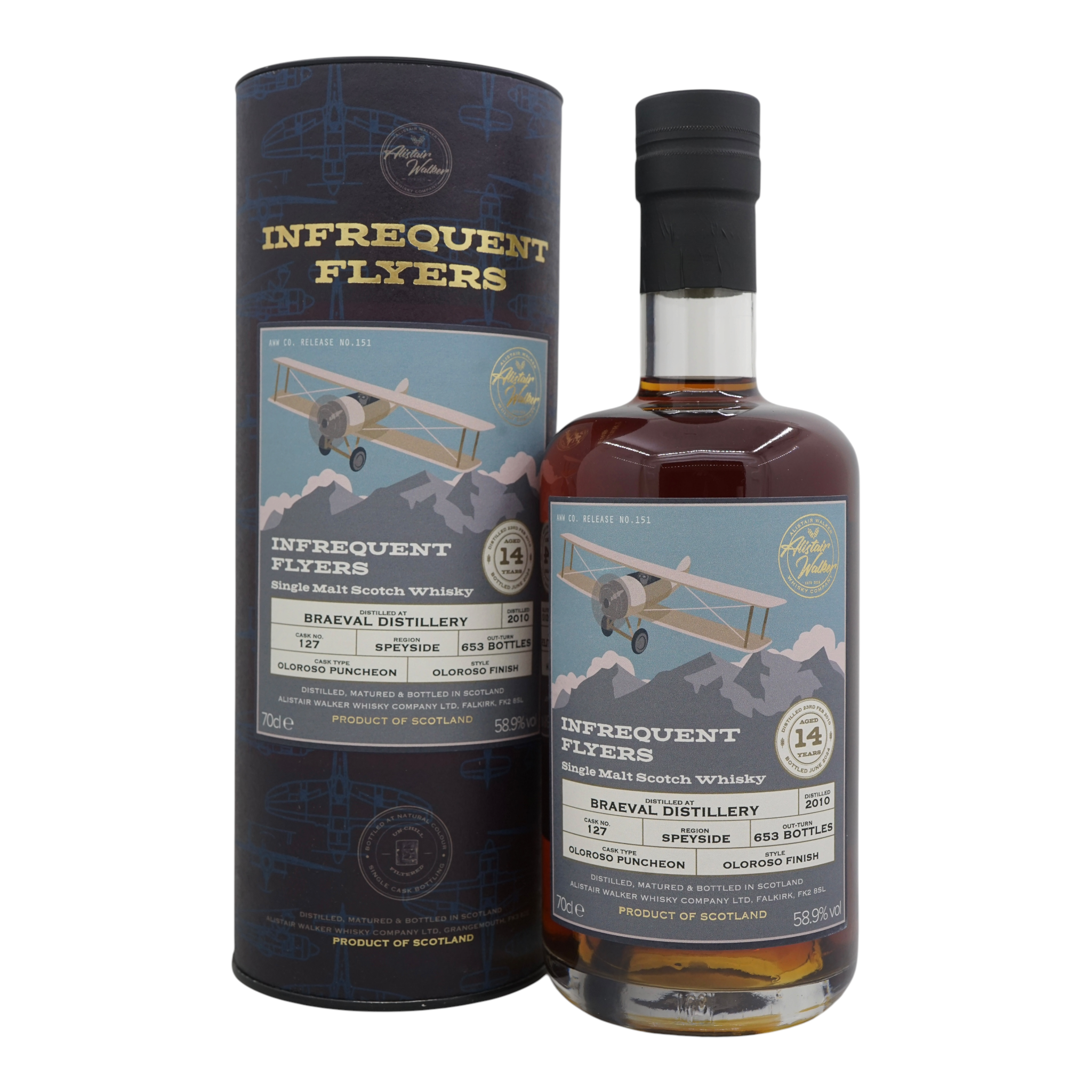Braeval 2010/2024 14 Year Old Infrequent Flyers Alistair Walker Whisky Company no.151 #127