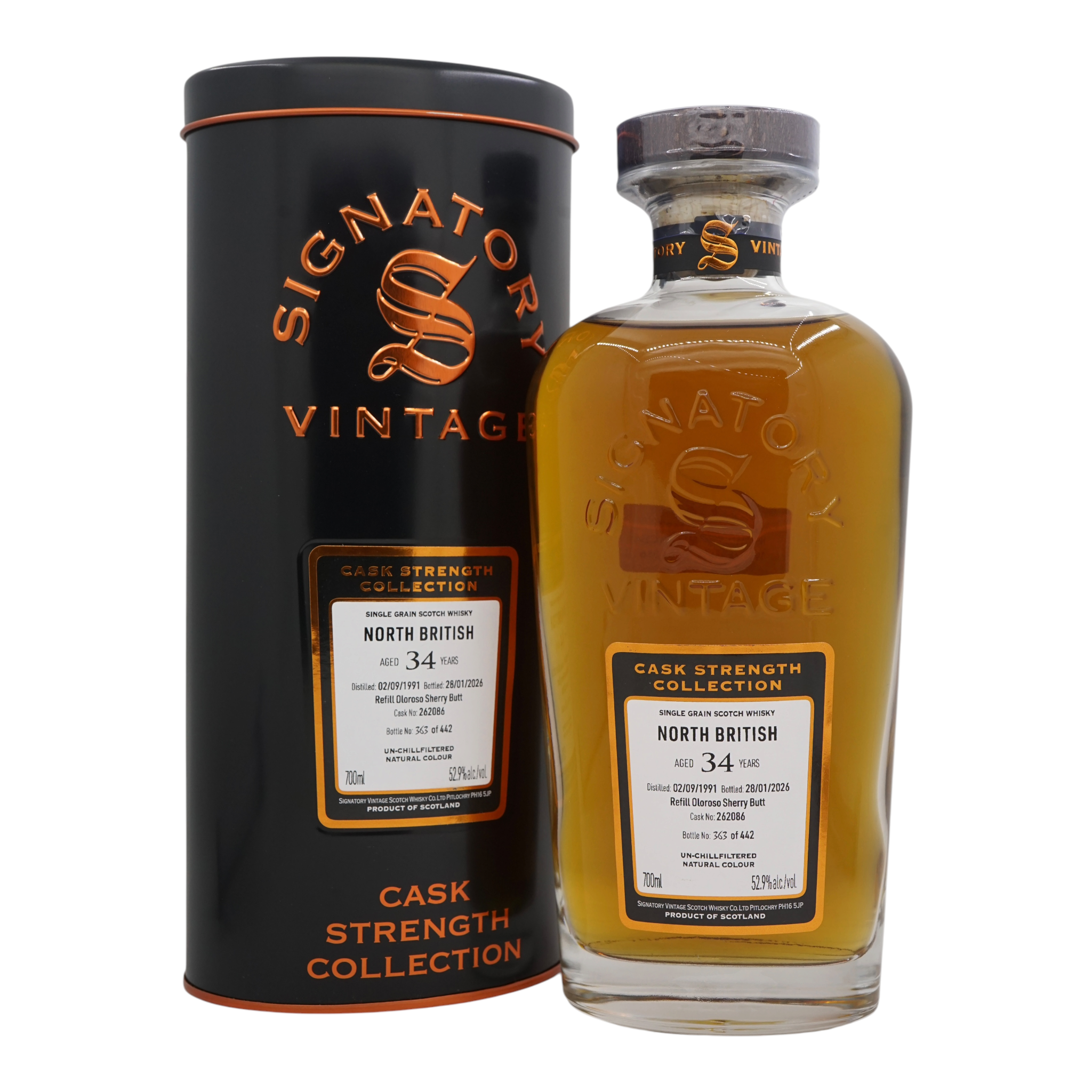 North British 1991/2026 34 Year Old Cask Strength Collection Signatory Vintage #262086