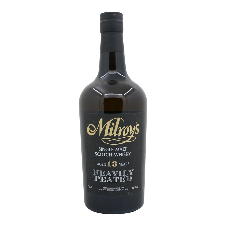 Single Malt Scotch Whisky 13 Year Old Heavily Peated Milroy's of Soho