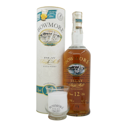 Bowmore 12 Year Old Glass Printed Label 1L with Glass