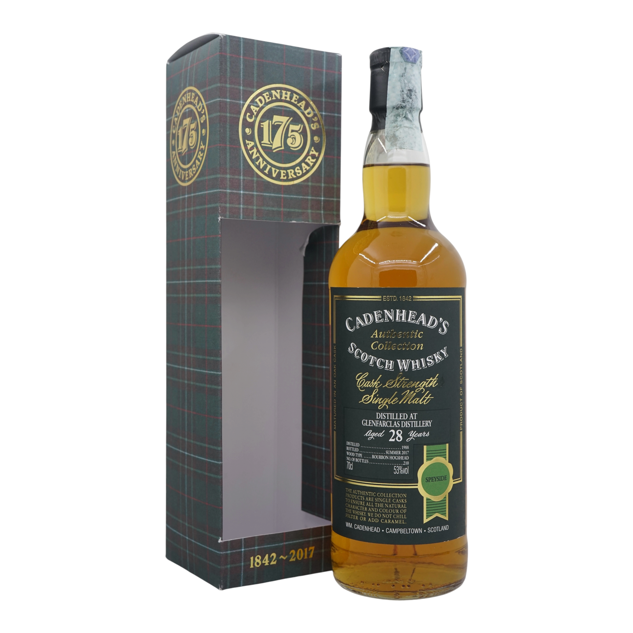 Glenfarclas 1988/2017 28 Year Old Authentic Collection Cadenhead's 53%