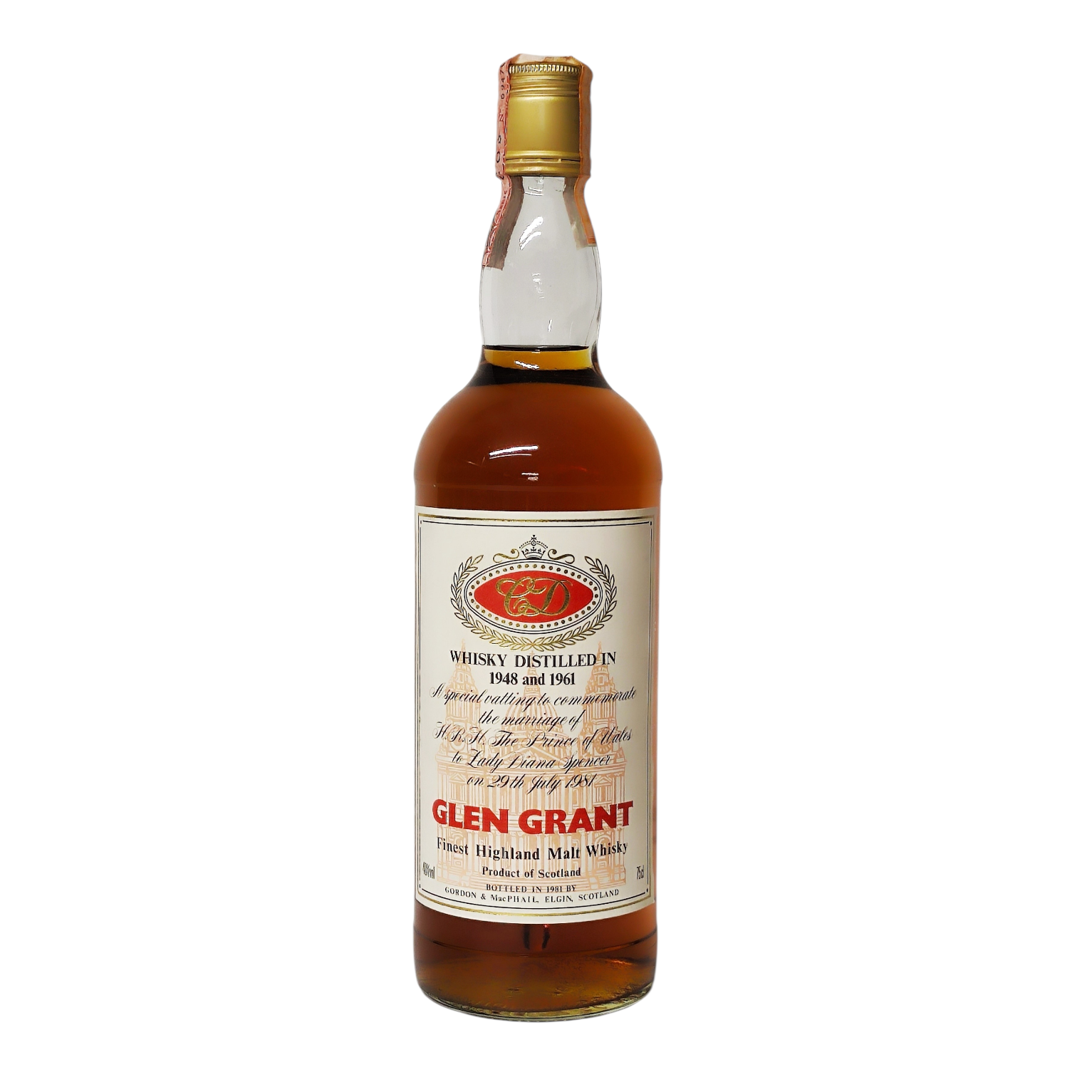 Glen Grant 1948 & 1961/1981 Special Vatting to commemorate marriage of Prince of Wales to Lady Diana Gordon & MacPhail