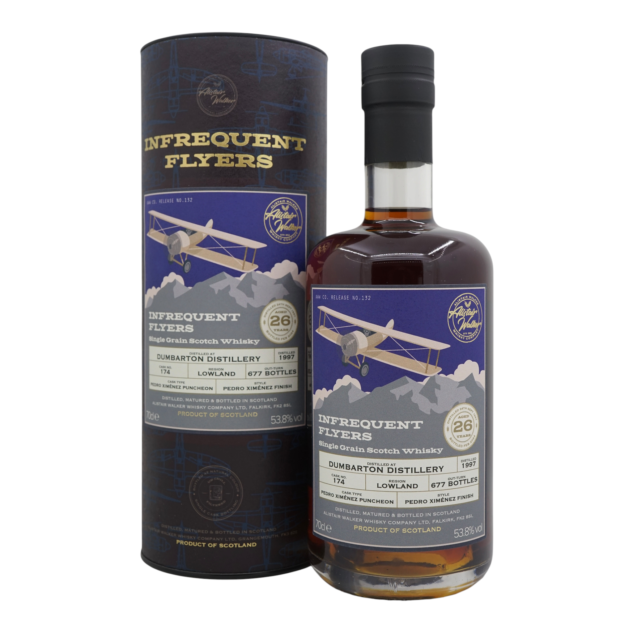 Dumbarton 1997/2024 26 Year Old Infrequent Flyers Alistair Walker Whisky Company no.132 #174