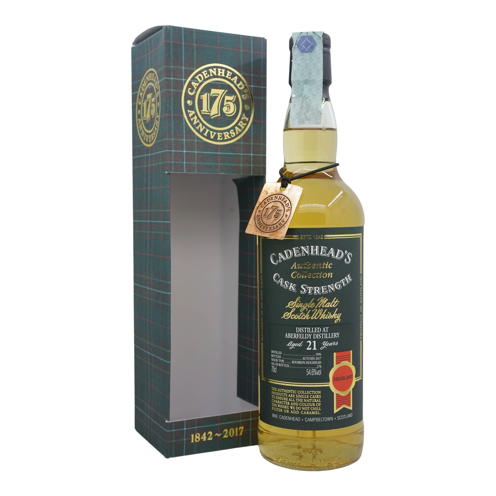 Aberfeldy 1996/2017 21 Year Old Authentic Collection Cadenhead's 54.6%