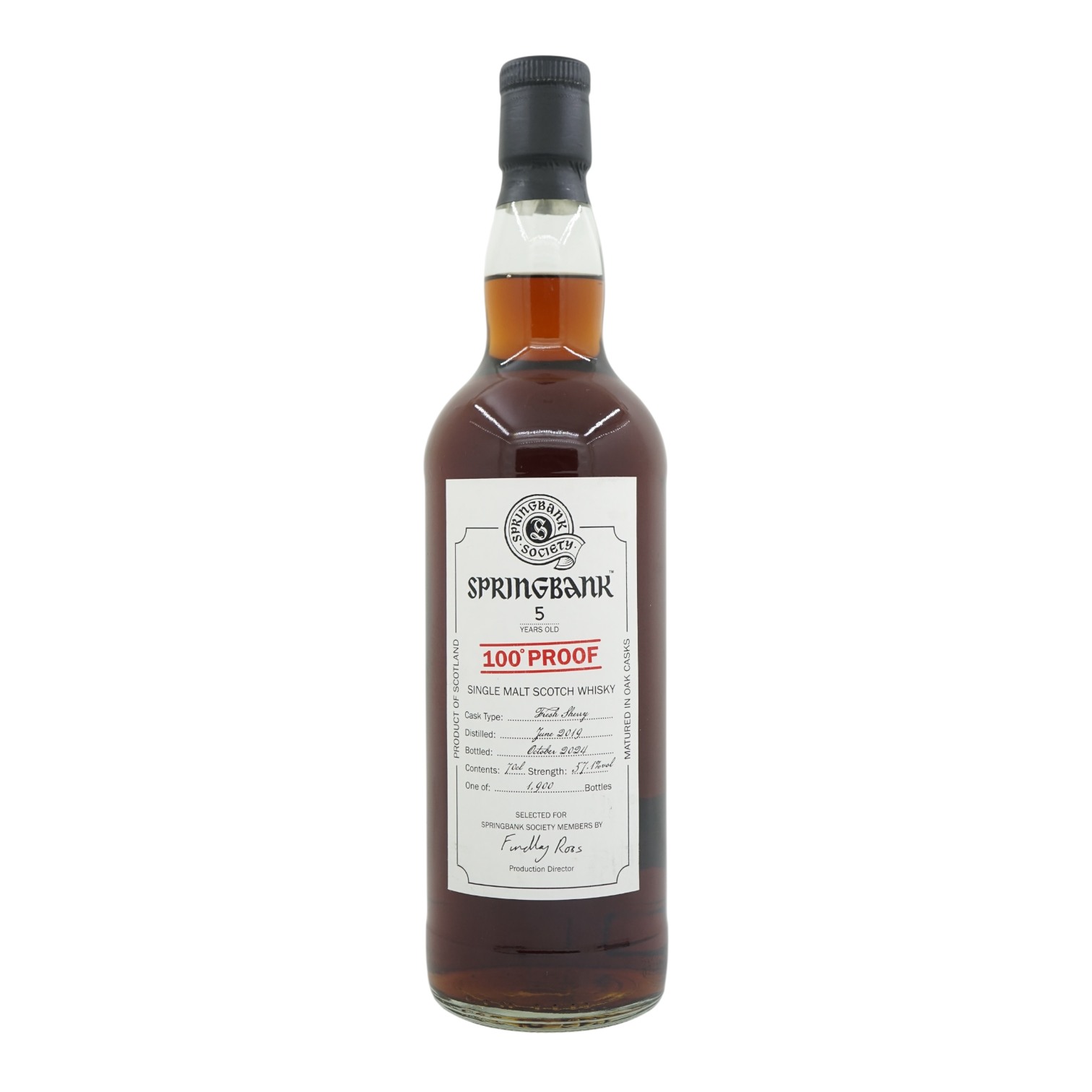 Springbank 2019/2024 5 Year Old 100 Proof Society Bottling