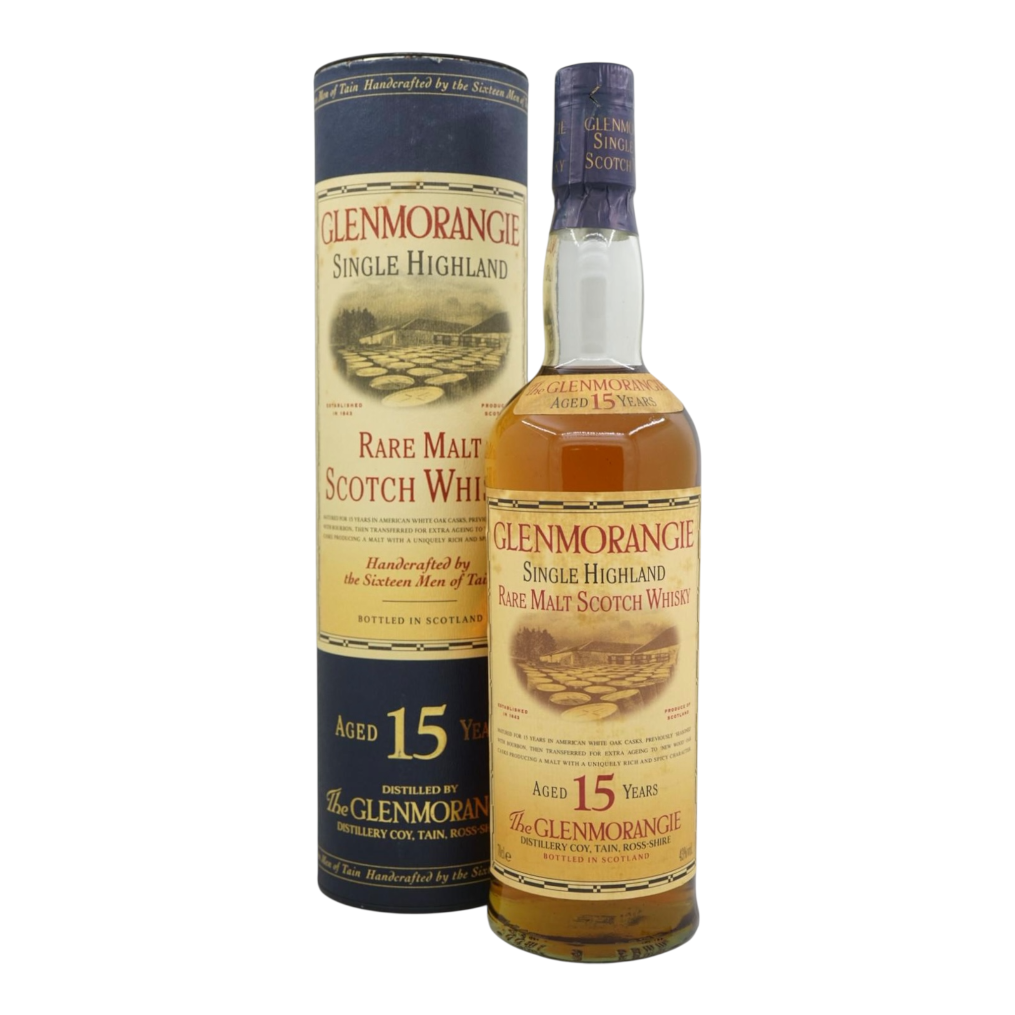 Glenmorangie 15 Year Old Single Highland Rare Malt Scotch Whisky 1990s