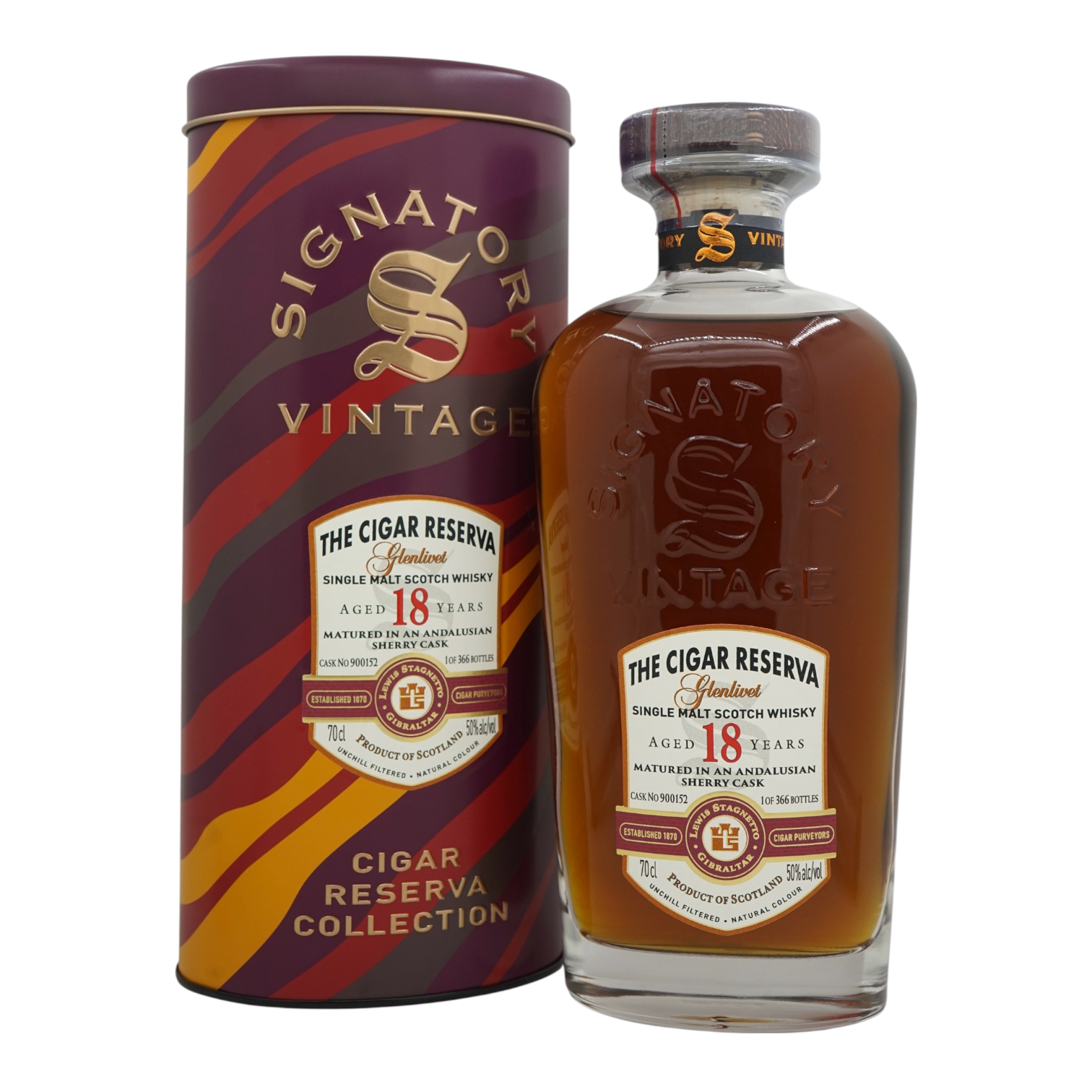 Glenlivet 18 Year Old The Cigar Reserva Signatory Vintage #900152
