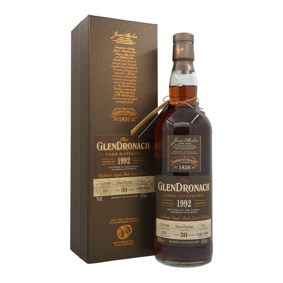 Glendronach 1992/2023 30 Year Old Oloroso Puncheon #7417