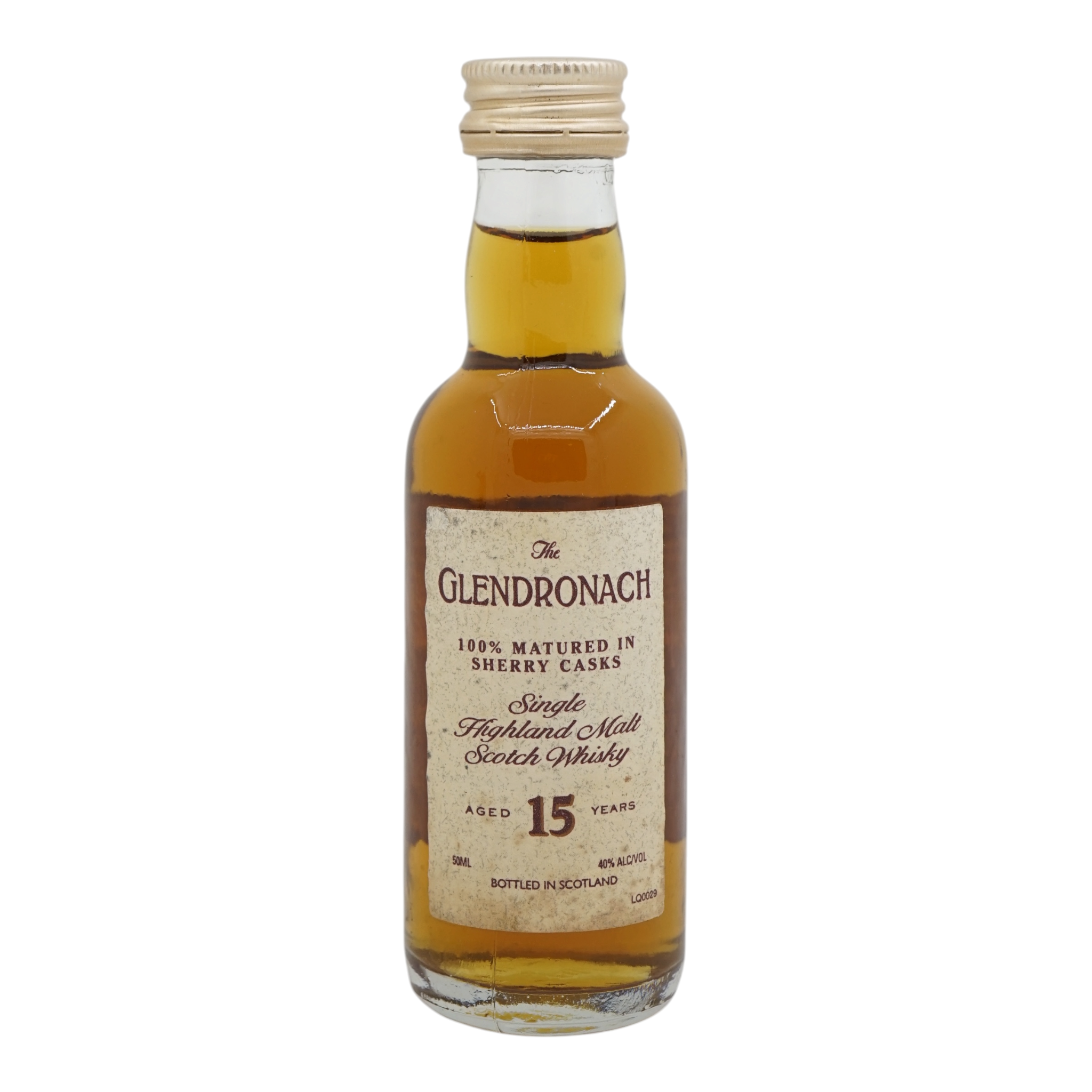 Glendronach 15 Year Old 100% Matured in Sherry Casks 50ml