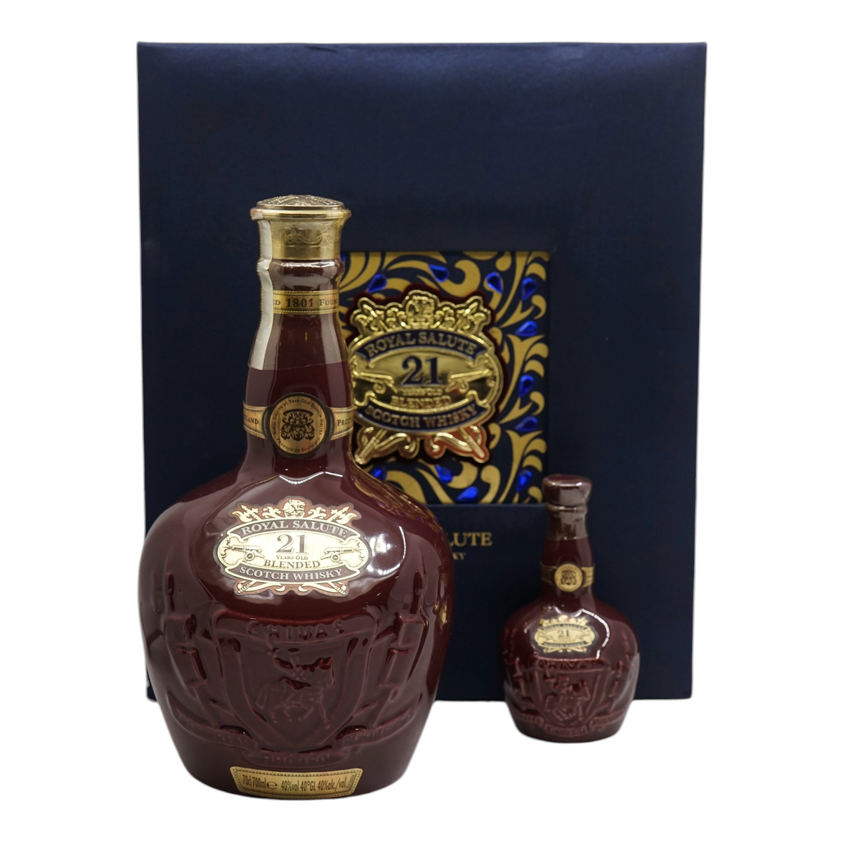 Royal Salute 21 Years Old Ruby 700ml with Miniature 50ml - Gift Saphire Box