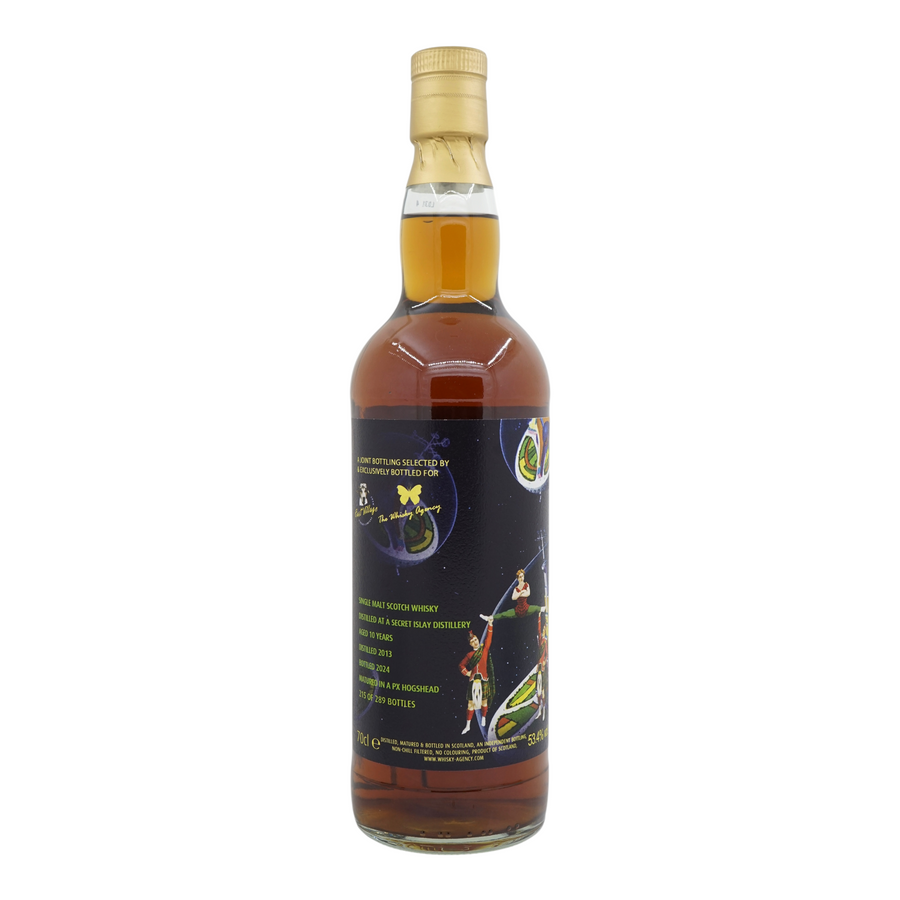 Distilled at a Secret Islay Distillery 2013/2024 10 Year Old East Village Whisky Company Joint Bottling with The Whisky Agency 53.4%
