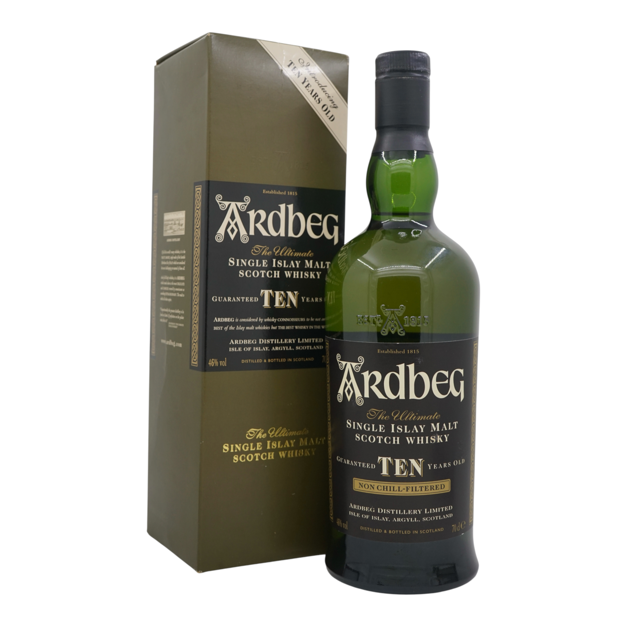 Ardbeg 10 Year Old – Old Label, Velier Genova Import, 46% (circa late 2000s L6~L9)