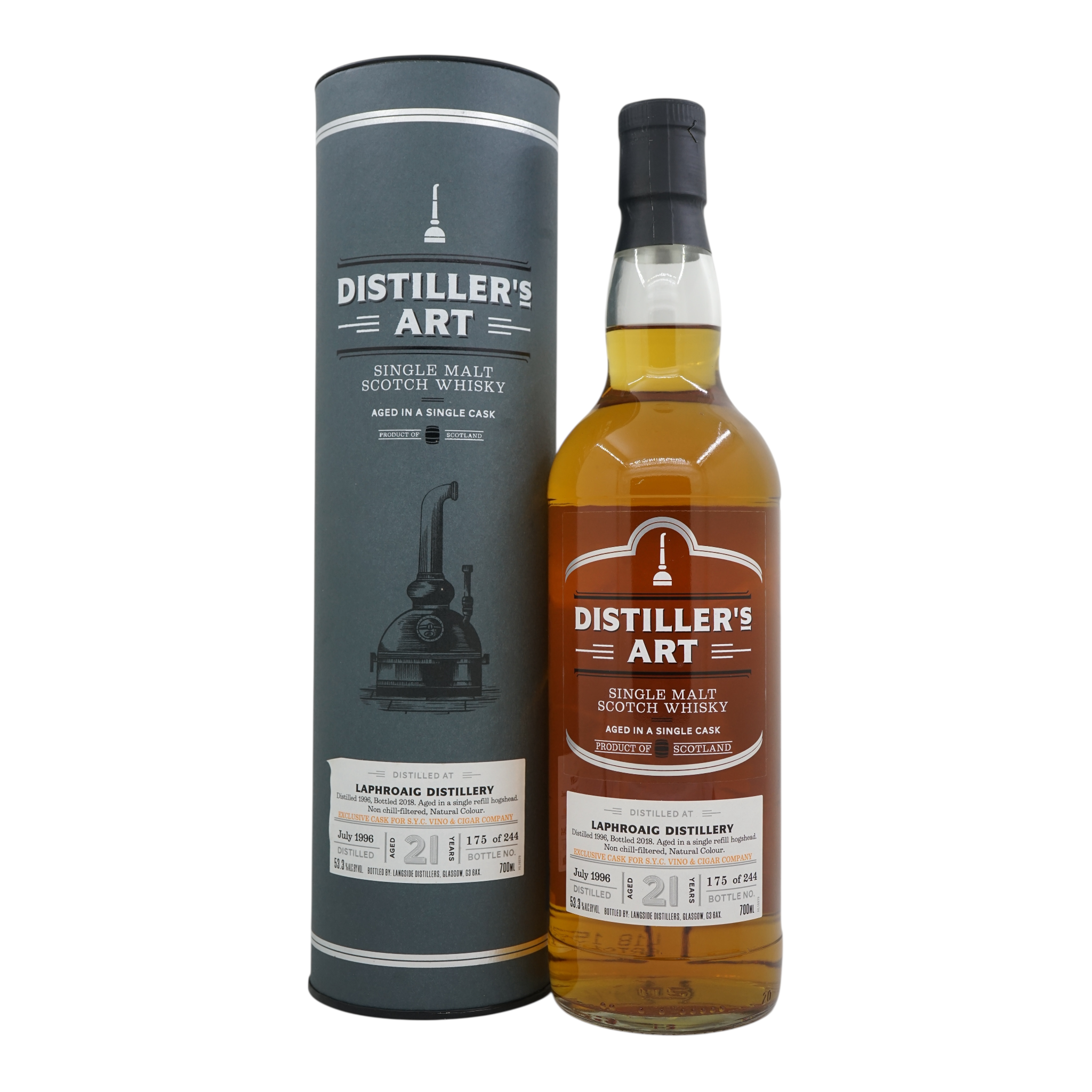 Laphroaig 1996/2018 21 Year Old Distiller's Art Bottled for The Malt and Placebo Langside Distillers #HL16979