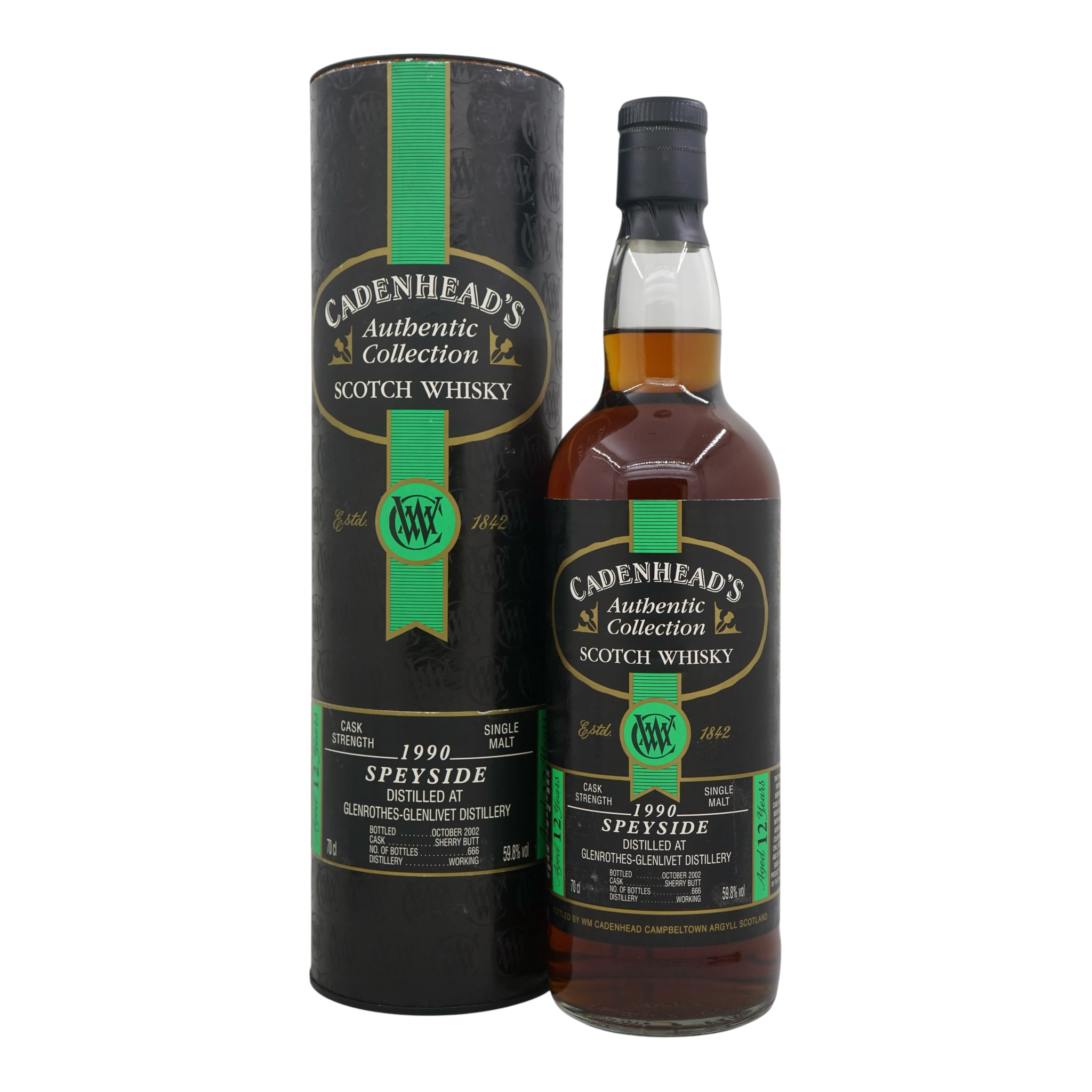 Glenrothes 1990/2002 12 Year Old Authentic Collection Cadenhead's 59.8%