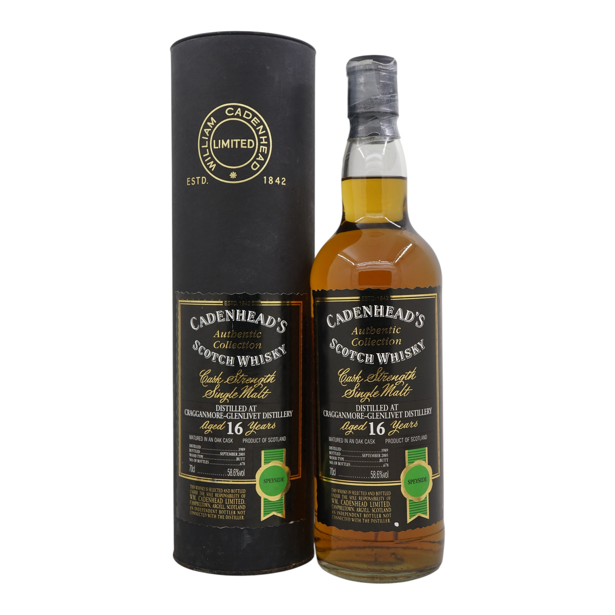 Cragganmore 1989/2005 16 Year Old Authentic Collection Cadenhead's 58.6%