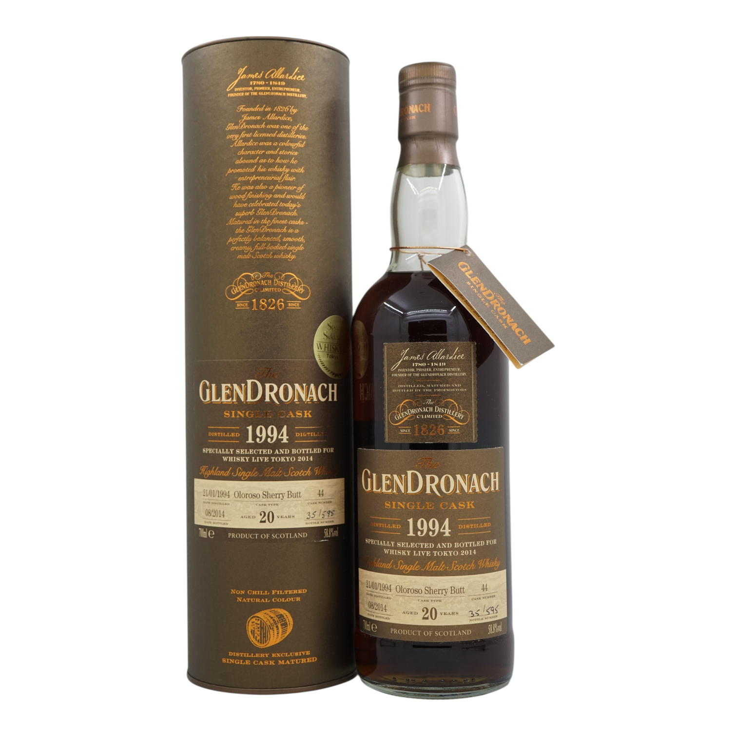 Glendronach 1994/2014 20 Year Old Oloroso Sherry Butt #44 Whisky Live 2014 Tokyo