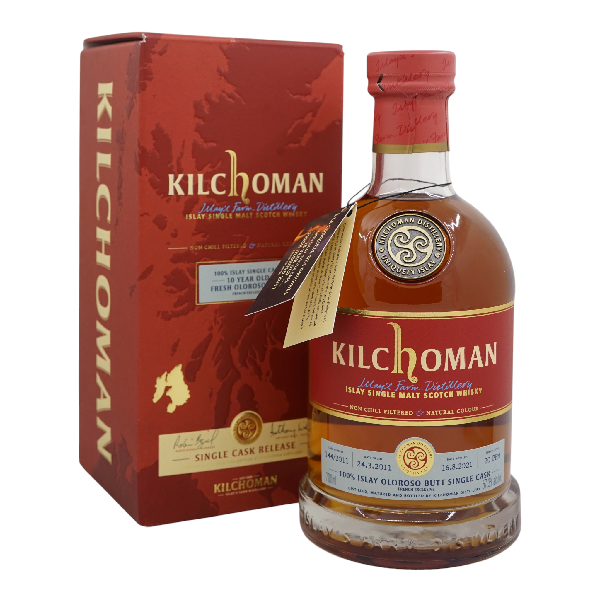 Kilchoman 2011/2021 10 Year Old 100% Islay Oloroso Sherry Butt Bottled for LMDW #144/2011