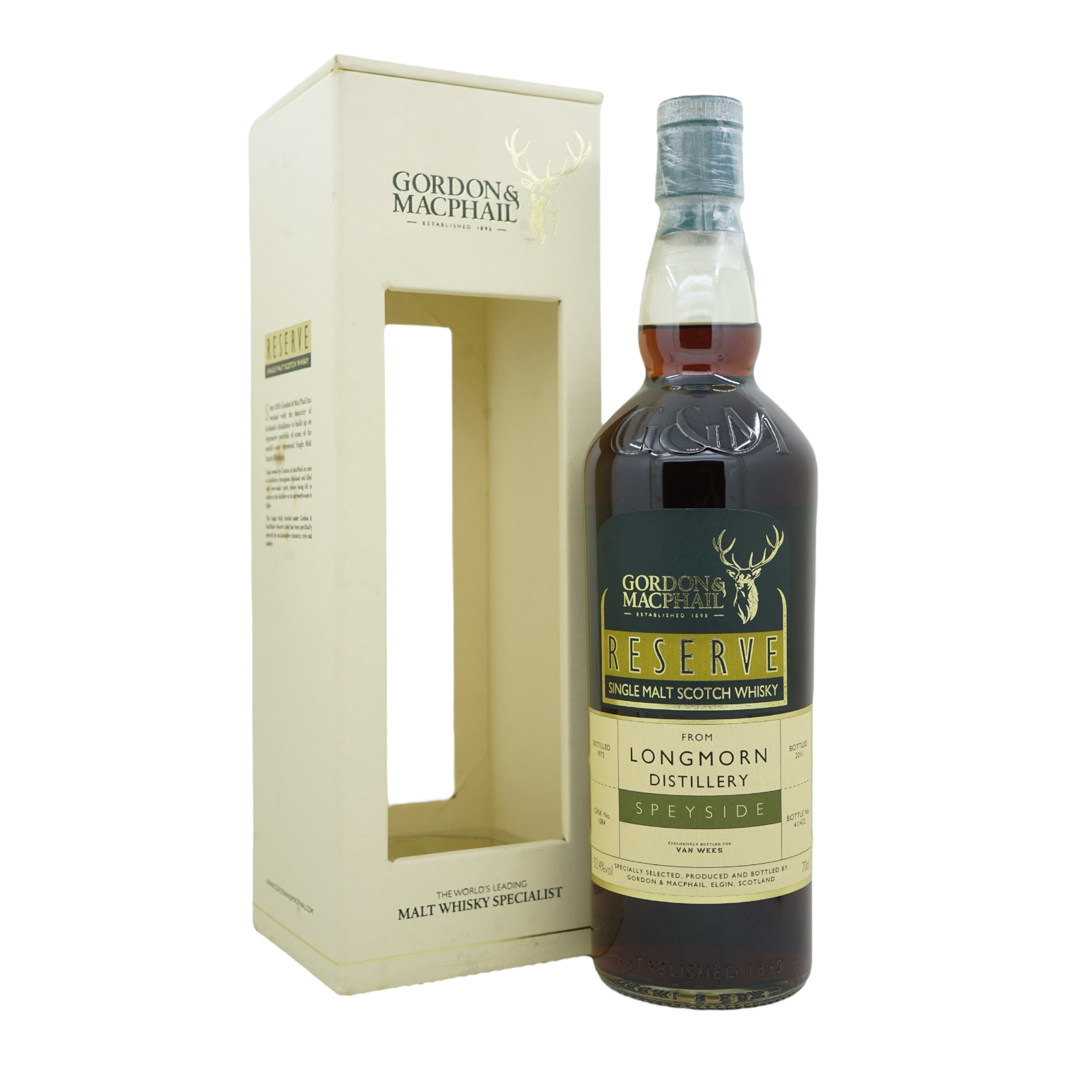 Longmorn 1972/2011 Reserve Bottled for van Wees Gordon&MacPhail #1084