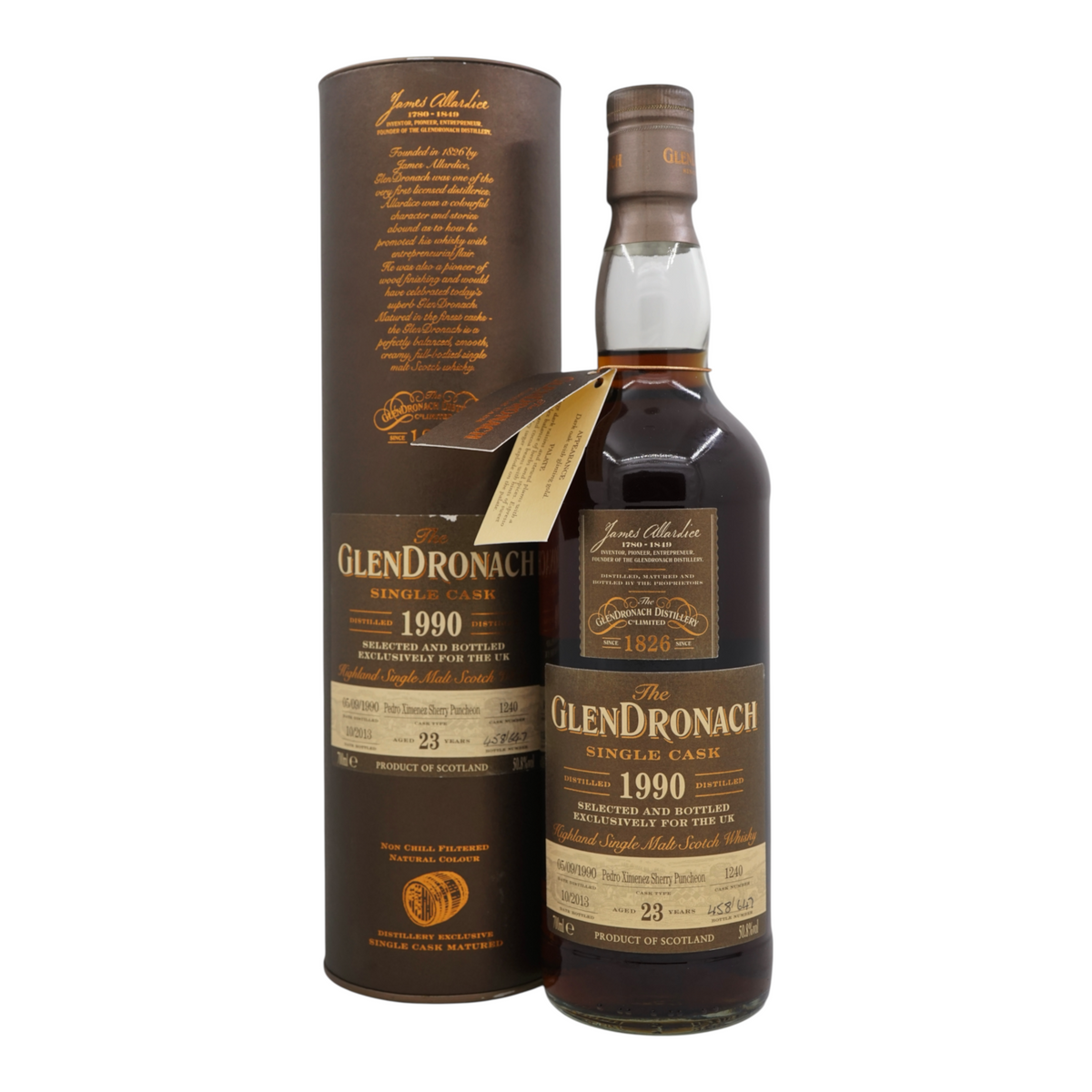 Glendronach 1990/2013 23 Year Old Pedro Ximénez Sherry Puncheon #1240