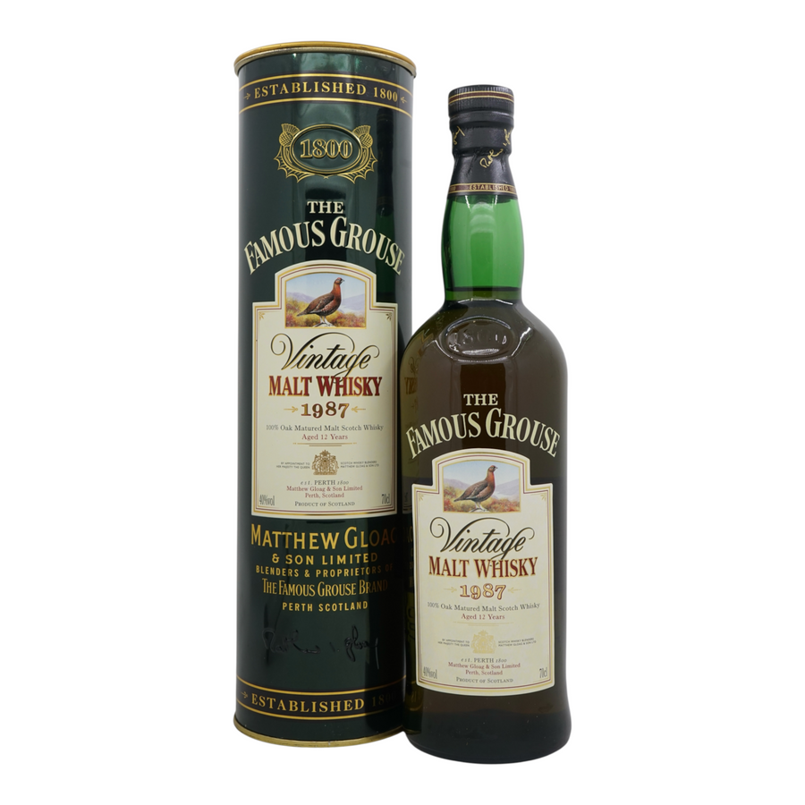 The Famous Grouse 1987 Vintage Malt Whisky 12 Year Old